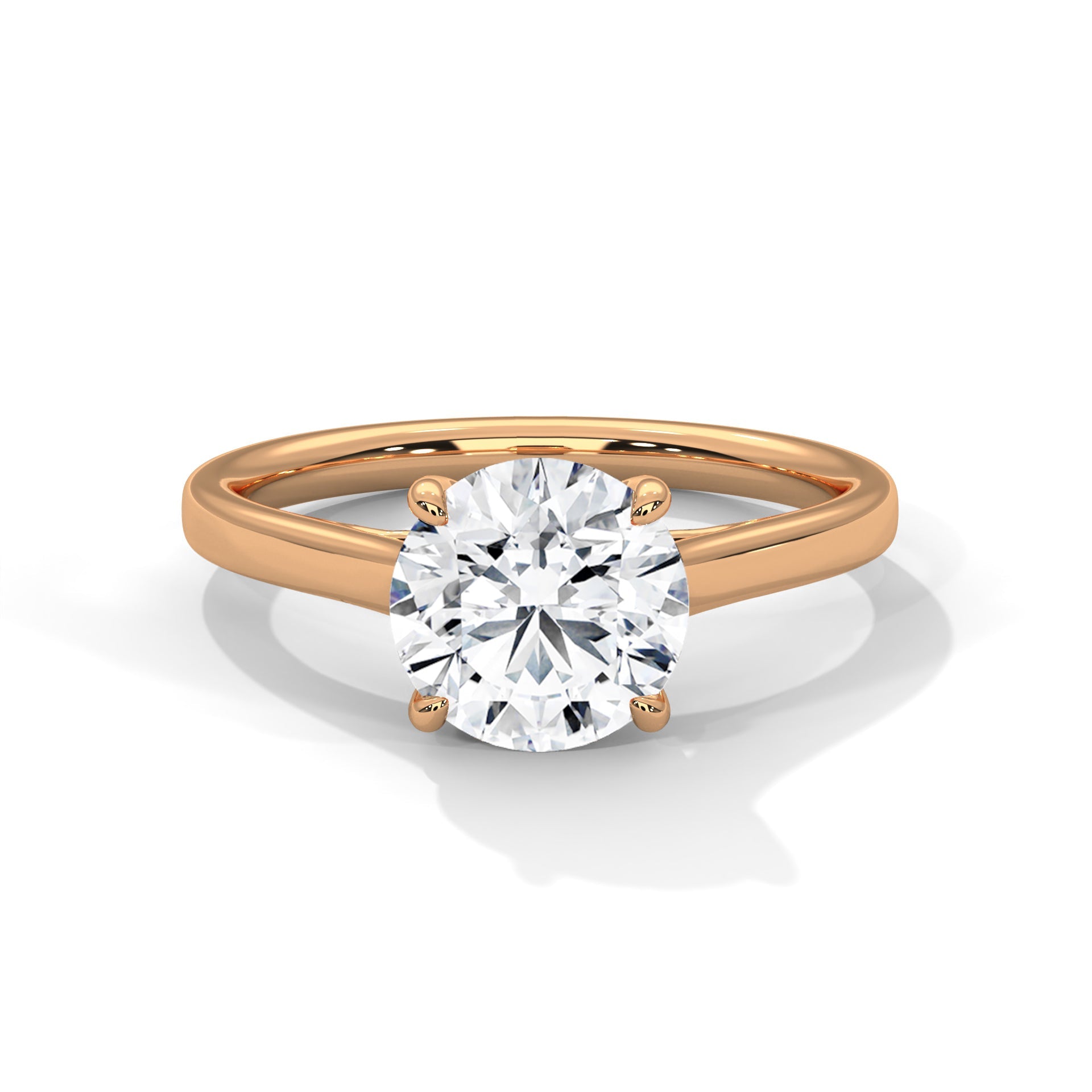 Elegant Brilliance 1 CT Lab Grown Diamond Round-Cut Solitaire Ring