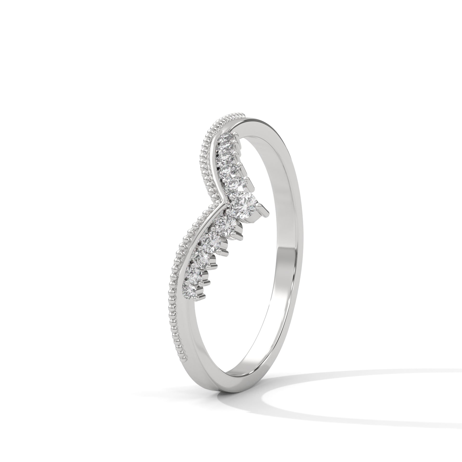 Vintage Round Lab-Grown Diamond Gold Wedding Band | 0.15 CTW