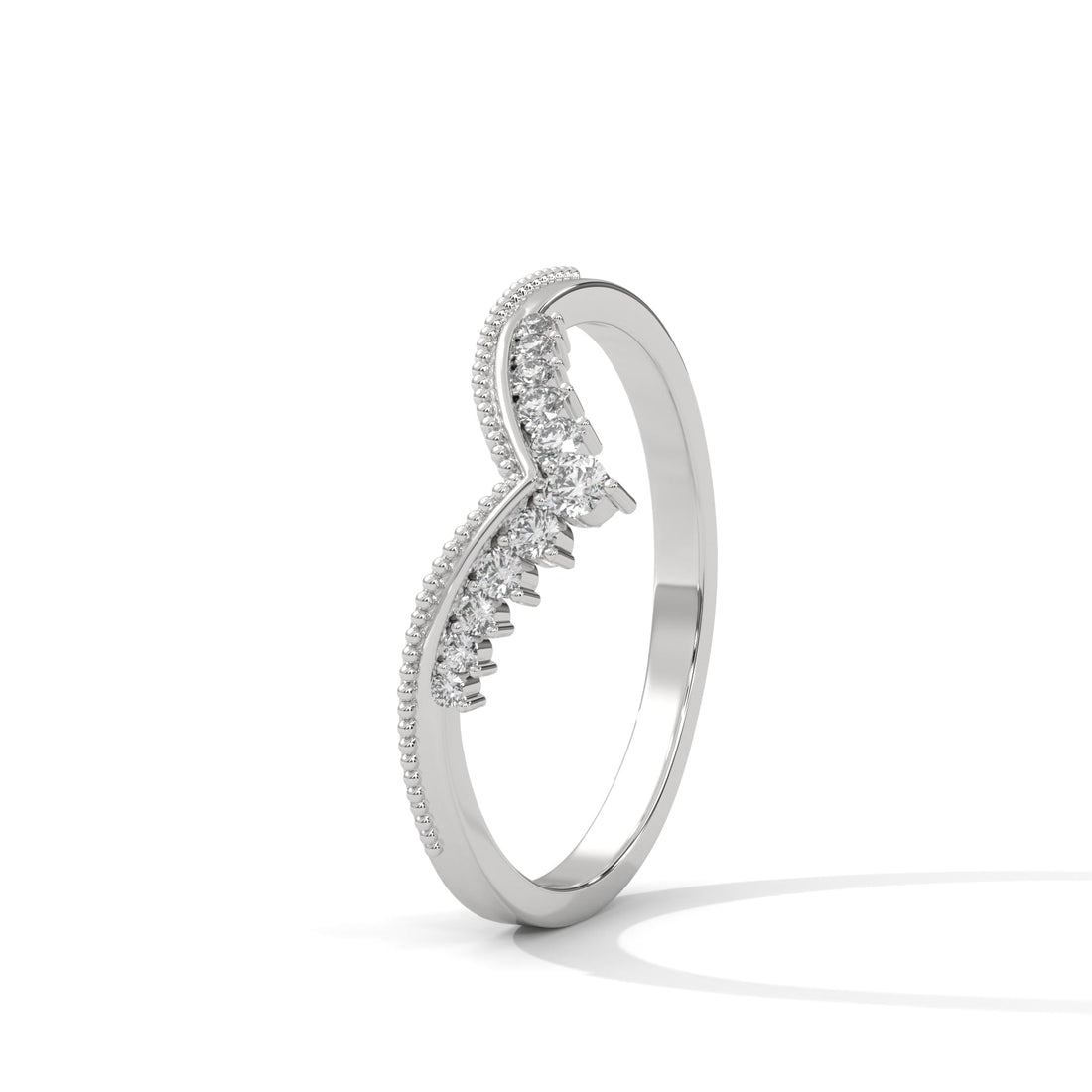 Vintage Round Lab-Grown Diamond Gold Wedding Band | 0.15 CTW