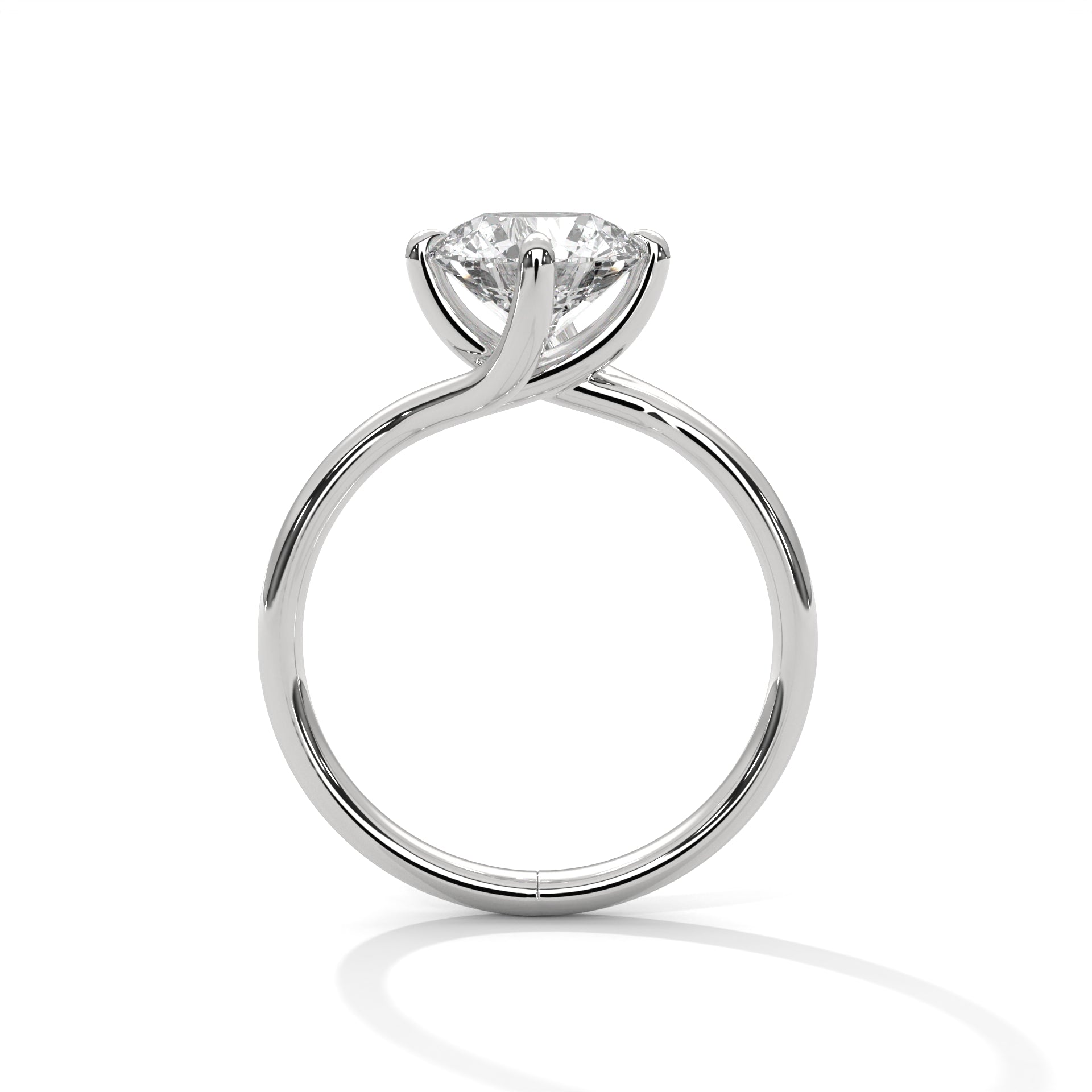 Graceful Bloom 1.5 CT Round-Cut Lab Grown Diamond Solitaire Ring | E VS1