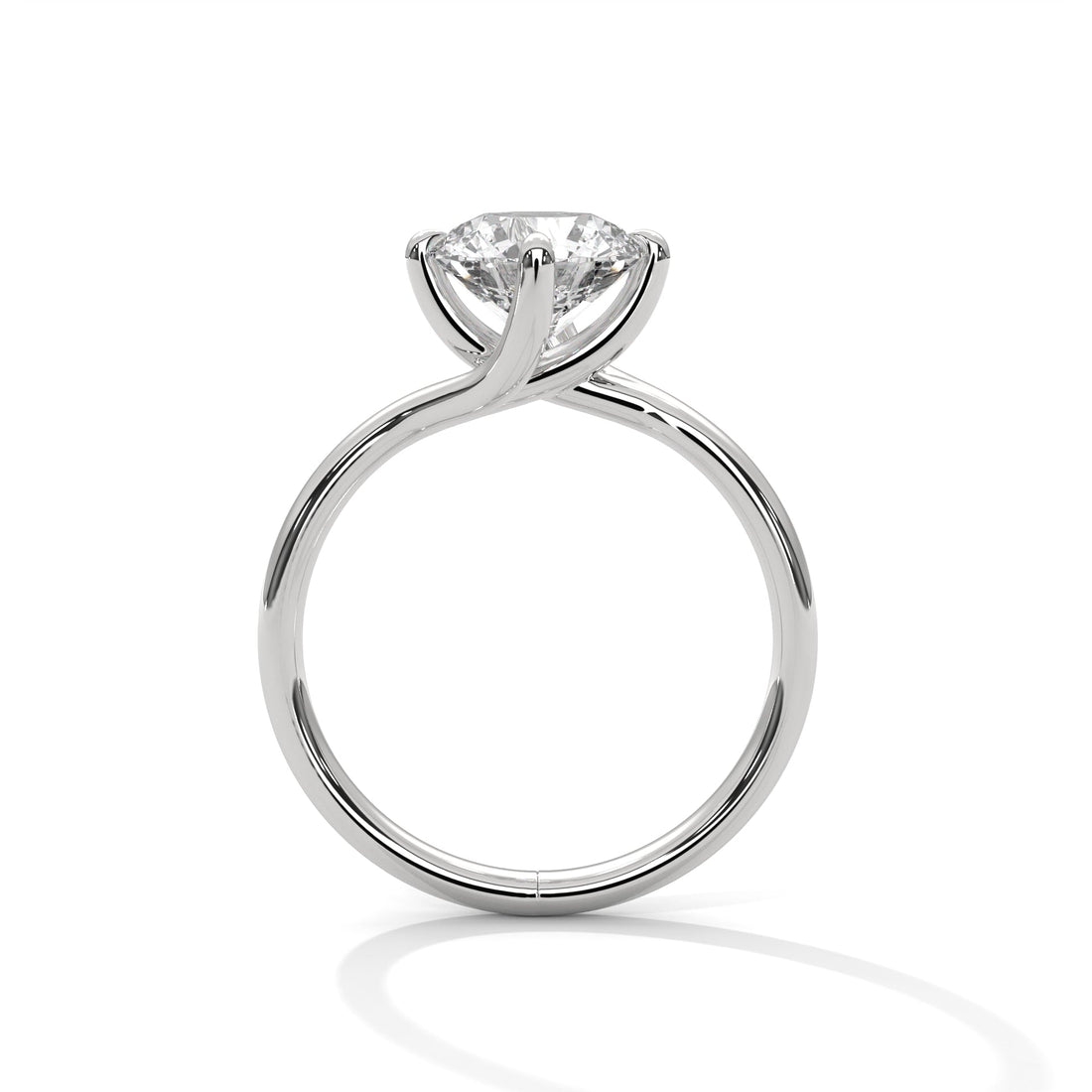 Graceful Bloom 1.5 CT Round-Cut Lab Grown Diamond Solitaire Ring | E VS1