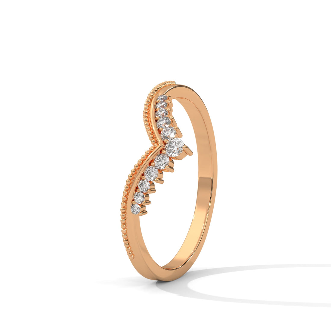 Vintage Round Lab-Grown Diamond Gold Wedding Band | 0.15 CTW