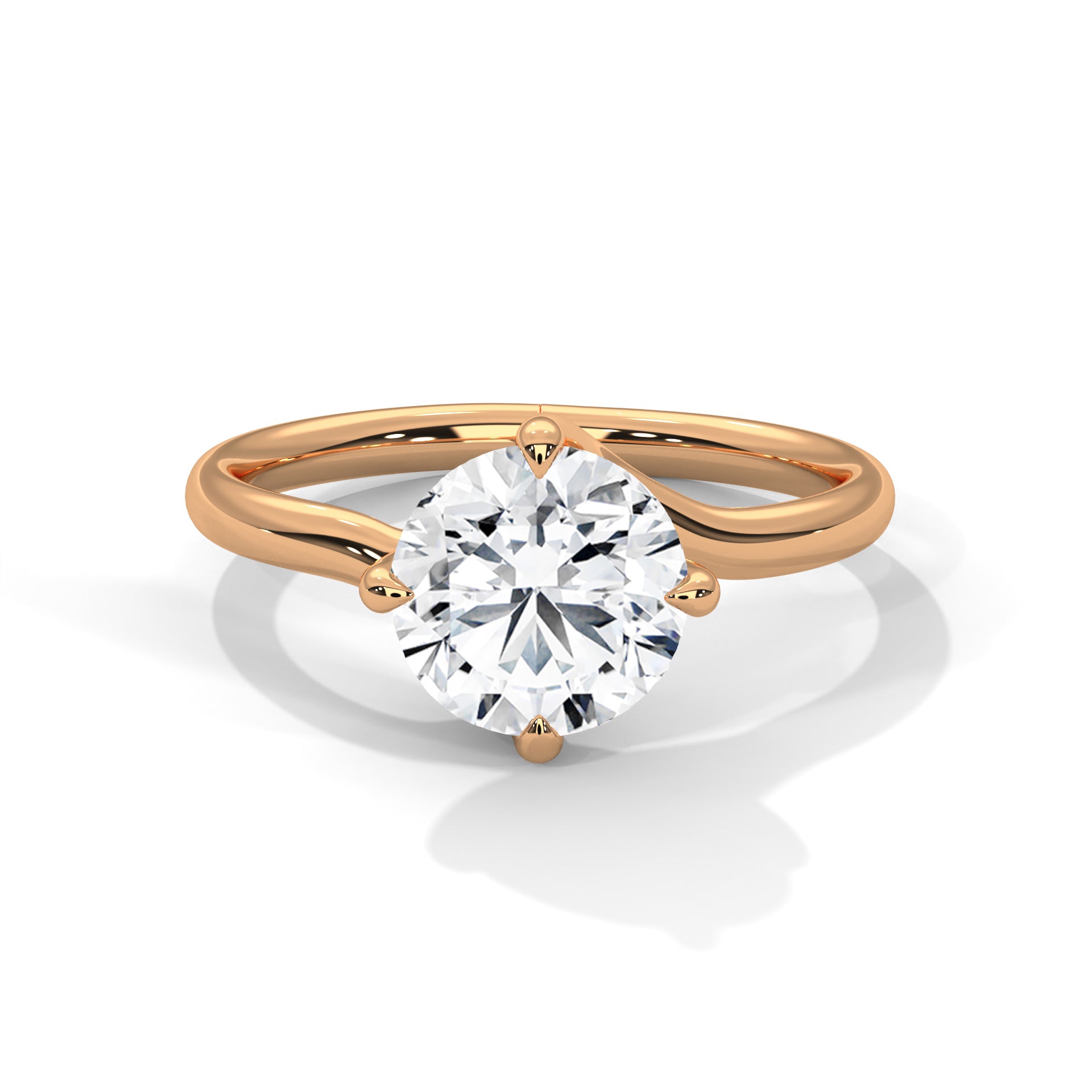 Serene Glow 1 CT Round-Cut Lab Grown Diamond Solitaire Ring | E VS1