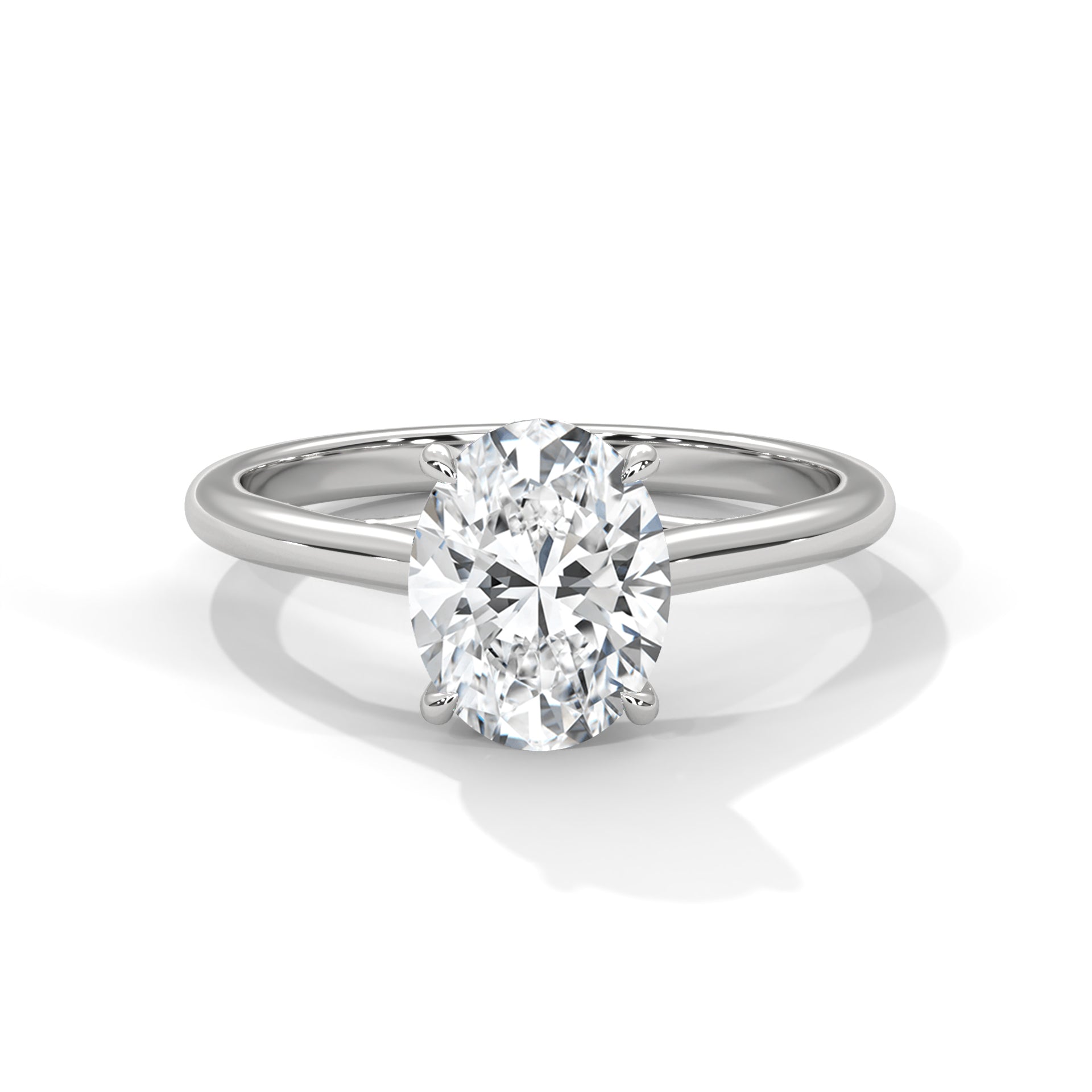 Pure Serenity 1 CT Oval-Cut Lab Grown Diamond Solitaire Ring
