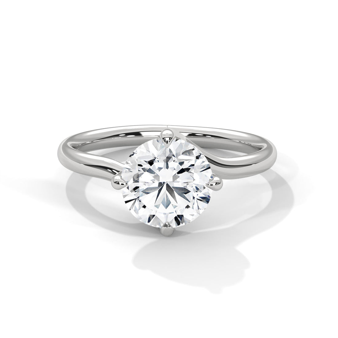 Graceful Bloom 1.5 CT Round-Cut Lab Grown Diamond Solitaire Ring | E VS1