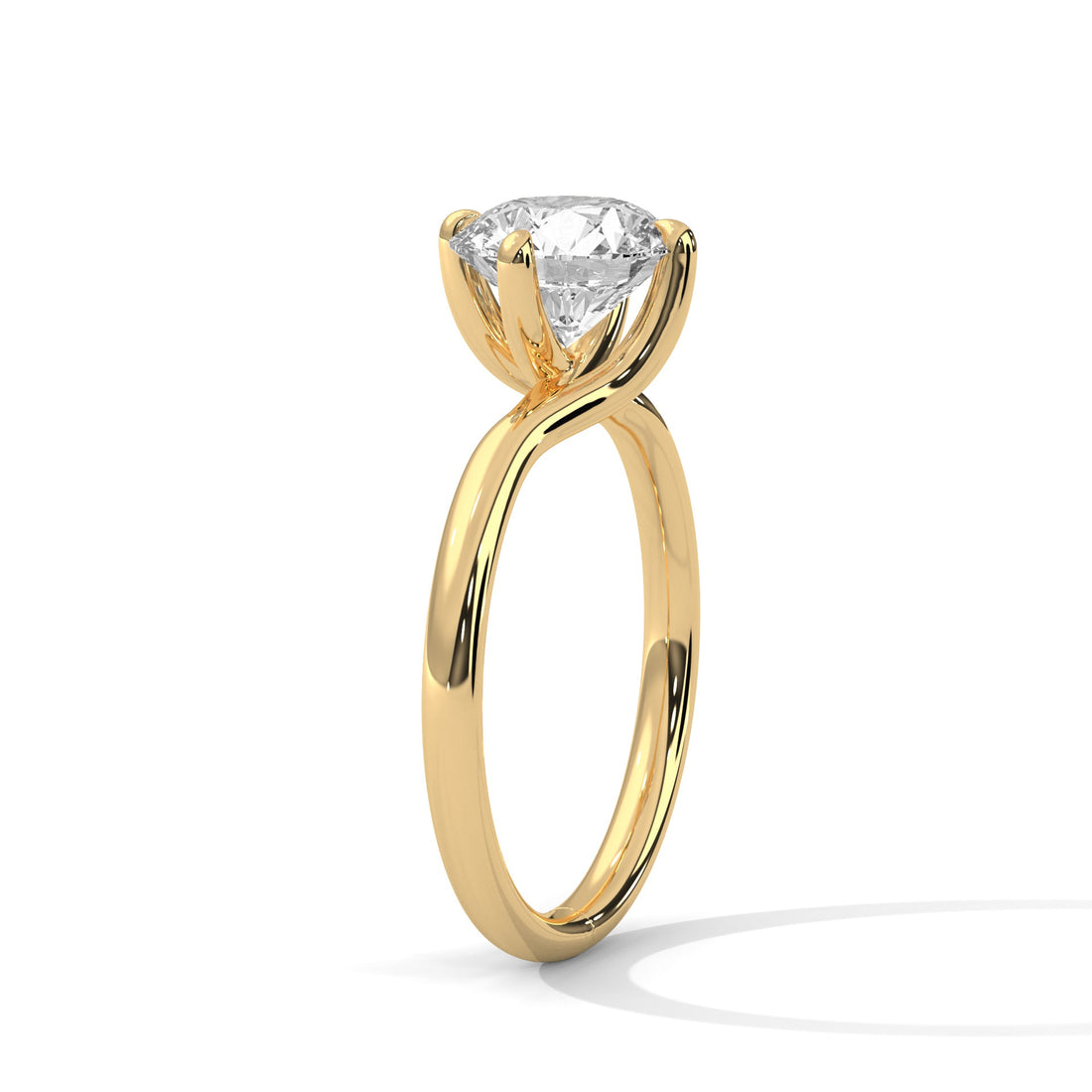 Graceful Bloom 1.5 CT Round-Cut Lab Grown Diamond Solitaire Ring | E VS1