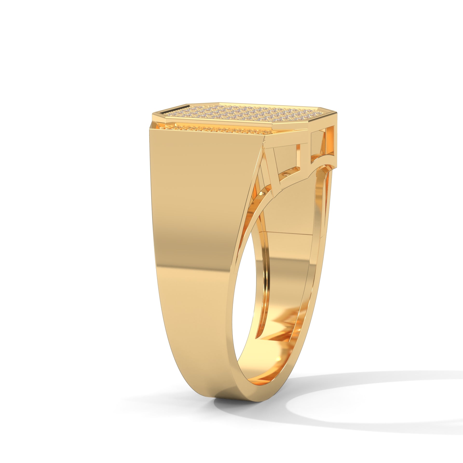 Prestige 0.73 CTW Round Lab-Grown Diamond Octagon Men's Ring