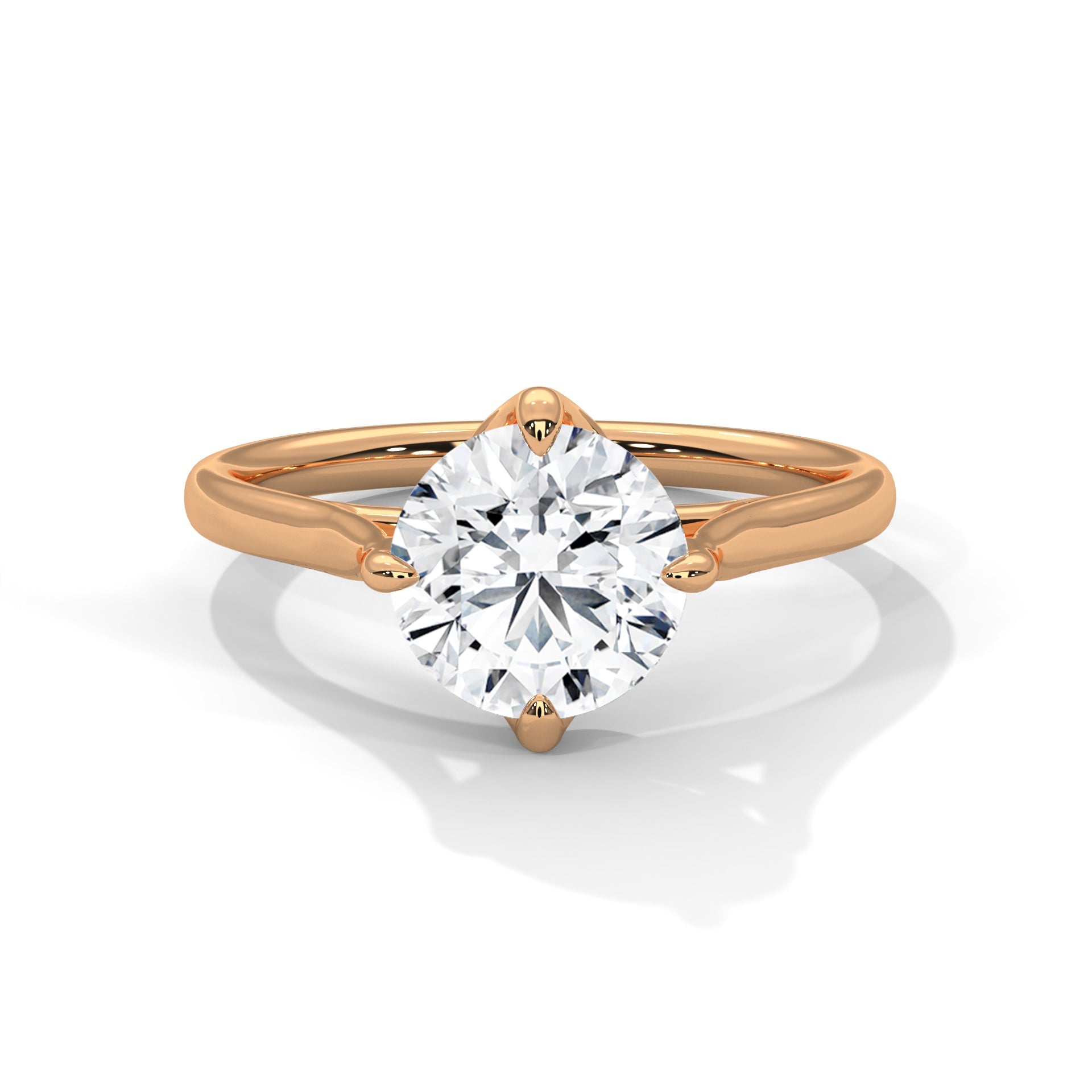 Radiant Glow 1.5 CT Lab Grown Diamond Round-Cut Solitaire Ring | E VS1