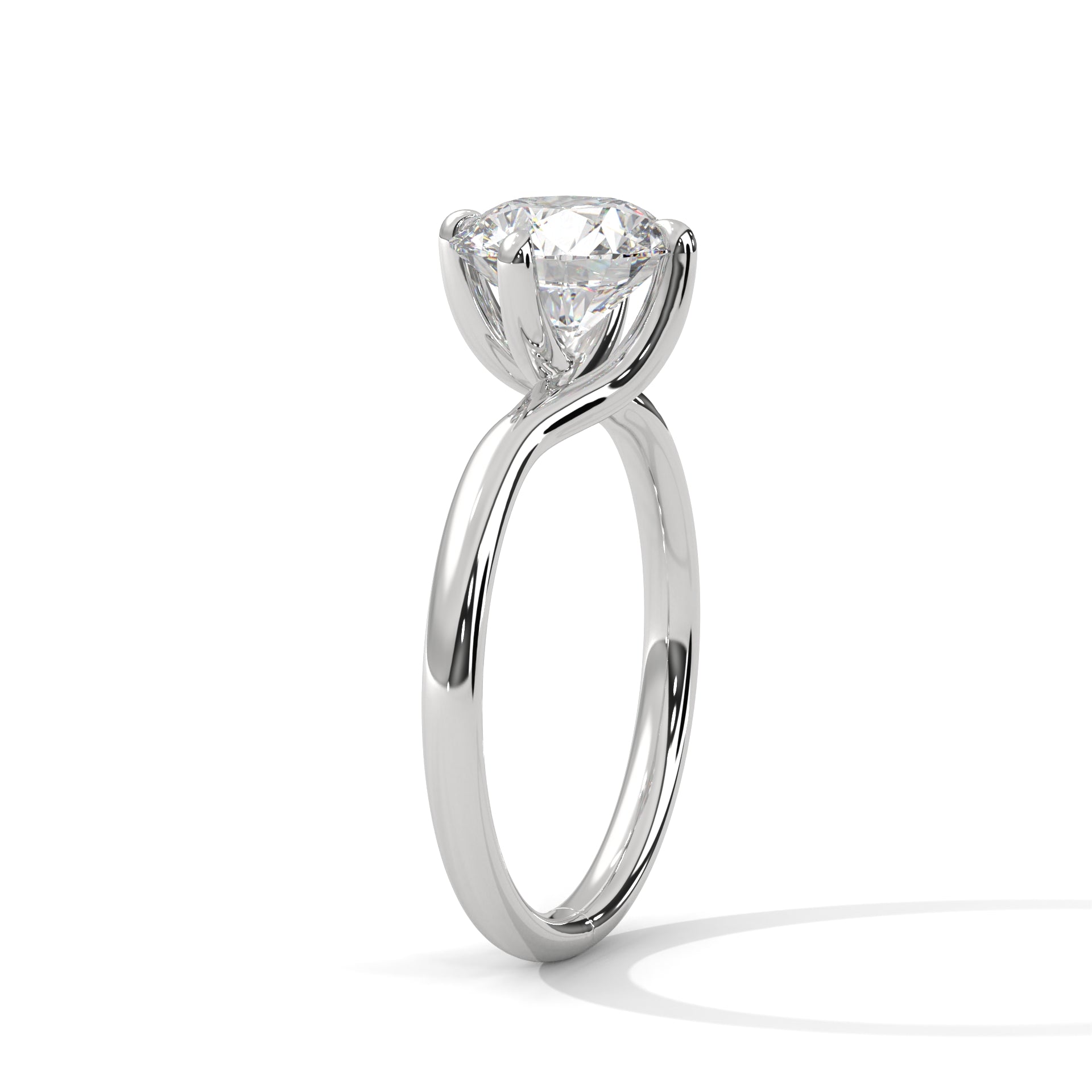 Graceful Bloom 1.5 CT Round-Cut Lab Grown Diamond Solitaire Ring | E VS1