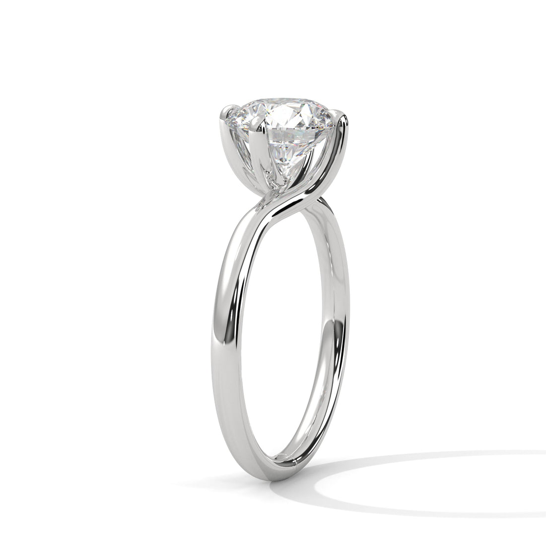 Graceful Bloom 1.5 CT Round-Cut Lab Grown Diamond Solitaire Ring | E VS1