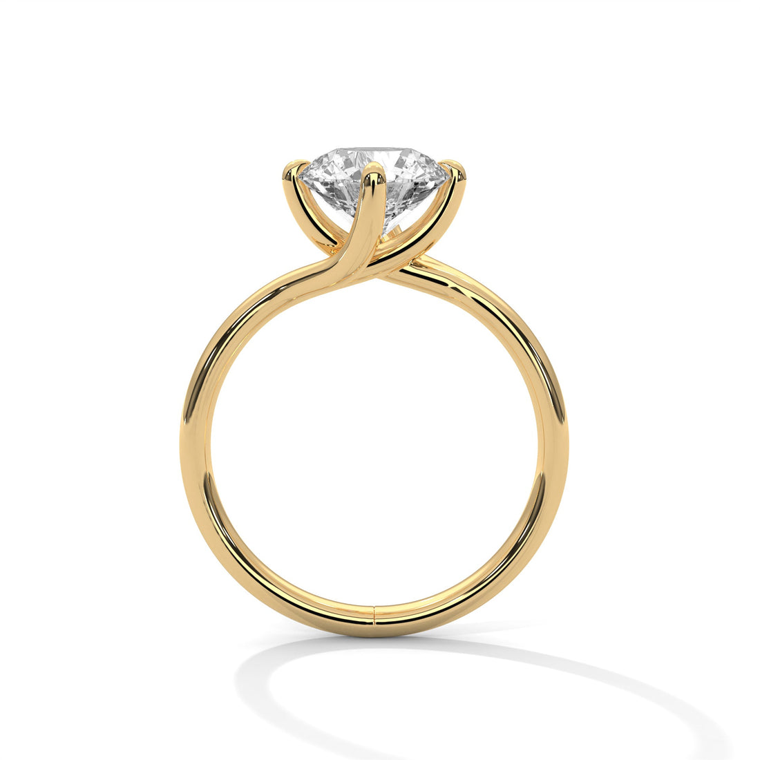 Graceful Bloom 1.5 CT Round-Cut Lab Grown Diamond Solitaire Ring | E VS1