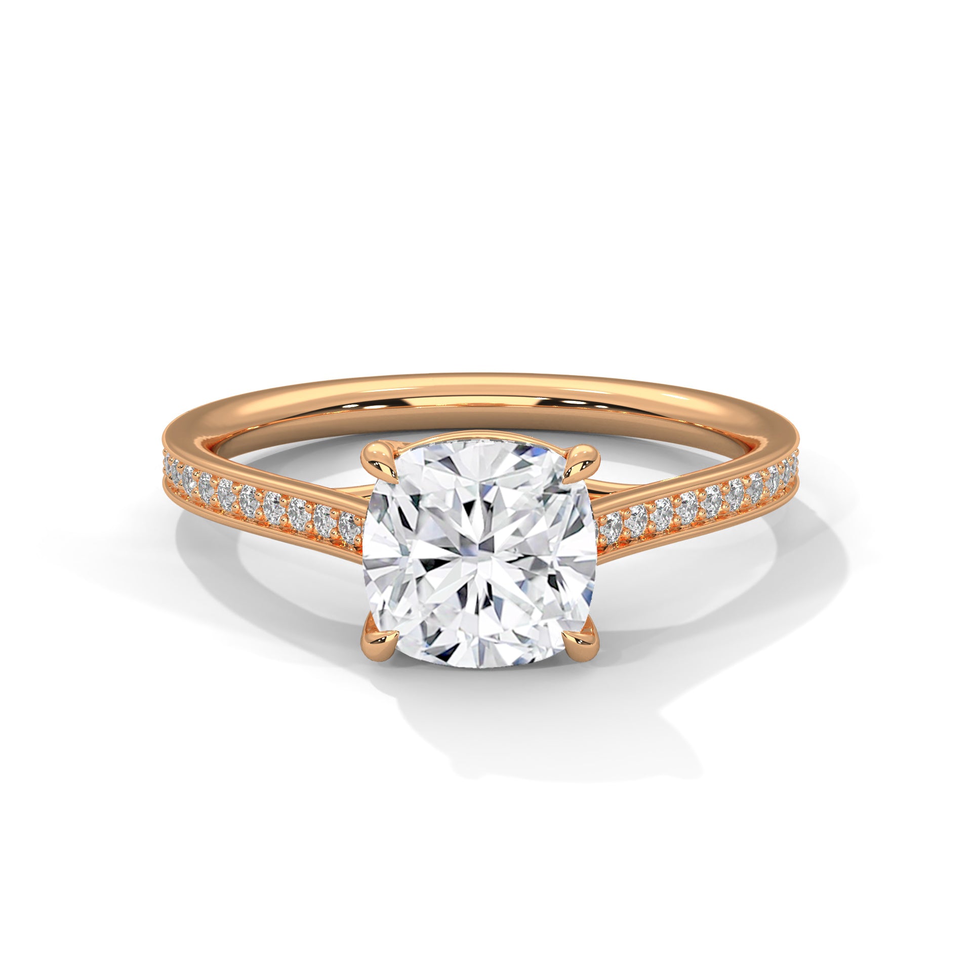 Regal Bloom 2.12 CTW Round-Cut Diamond Floral Halo Ring | E-VS1