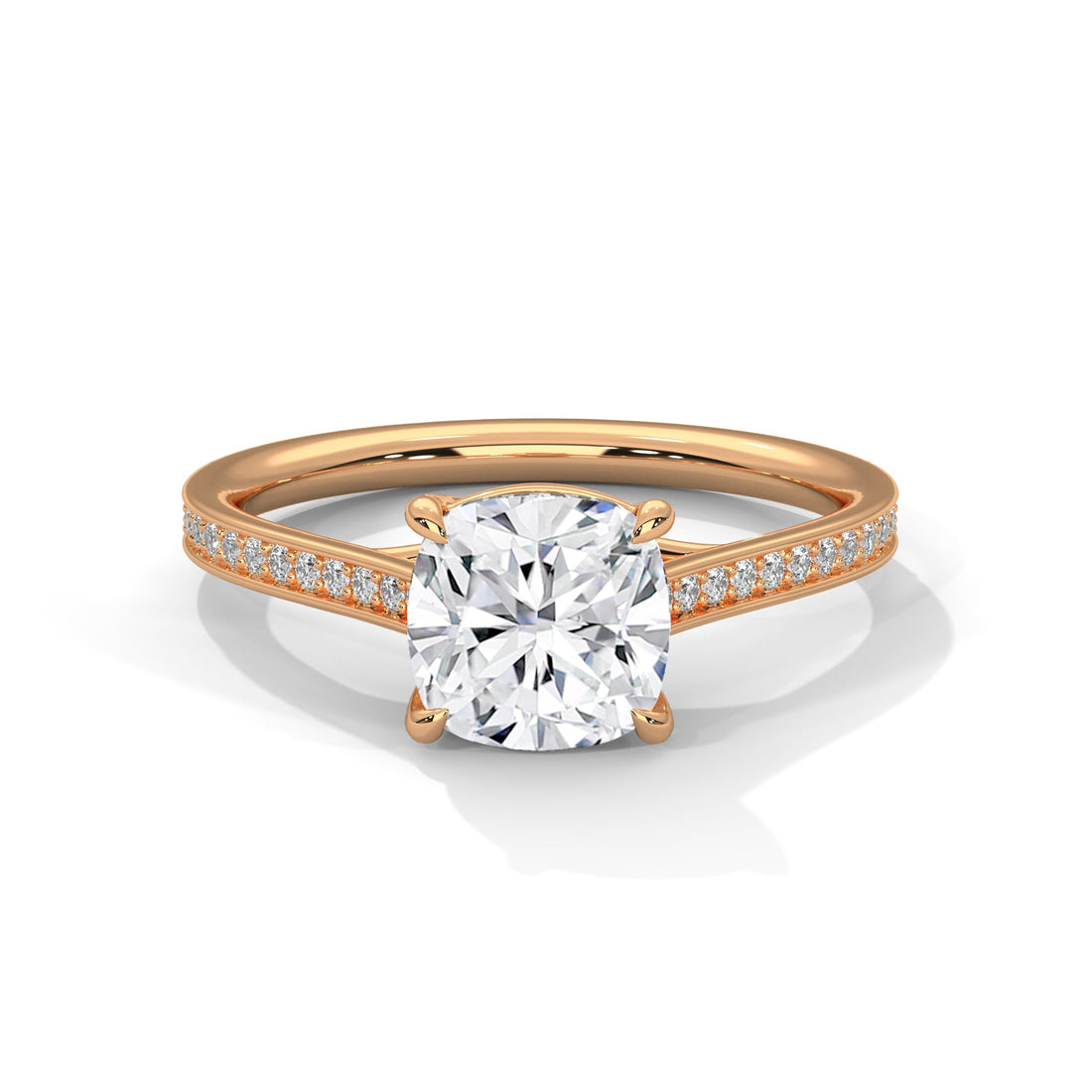 Regal Bloom 2.12 CTW Round-Cut Diamond Floral Halo Ring | E-VS1
