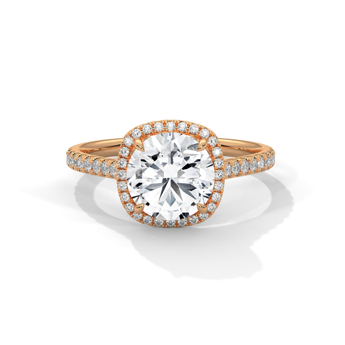 Seraphina Glow 1.5 CT Lab Grown Cushion-Cut Diamond Halo Ring | 1.86 CTW
