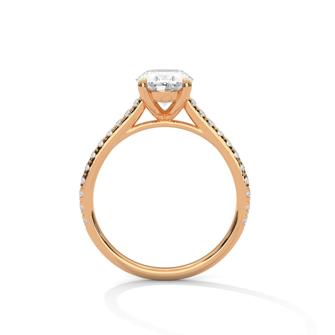 Celestial Grace 1 CT Oval-Cut Lab Grown Diamond Pave Ring | 1.22 CTW