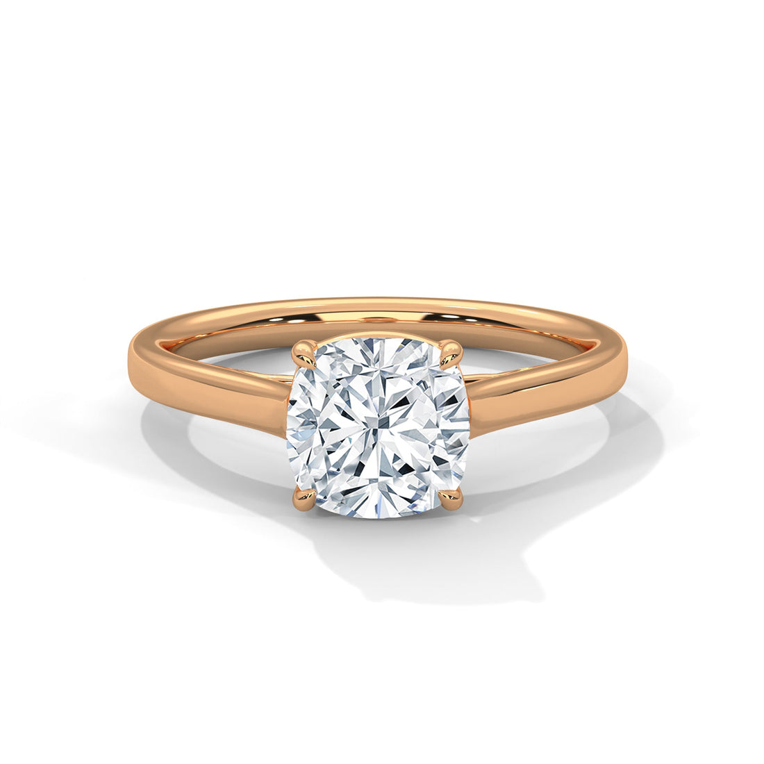 Pure Elegance 1 CT Cushion-Cut Lab Grown Diamond Solitaire Ring | E VS1