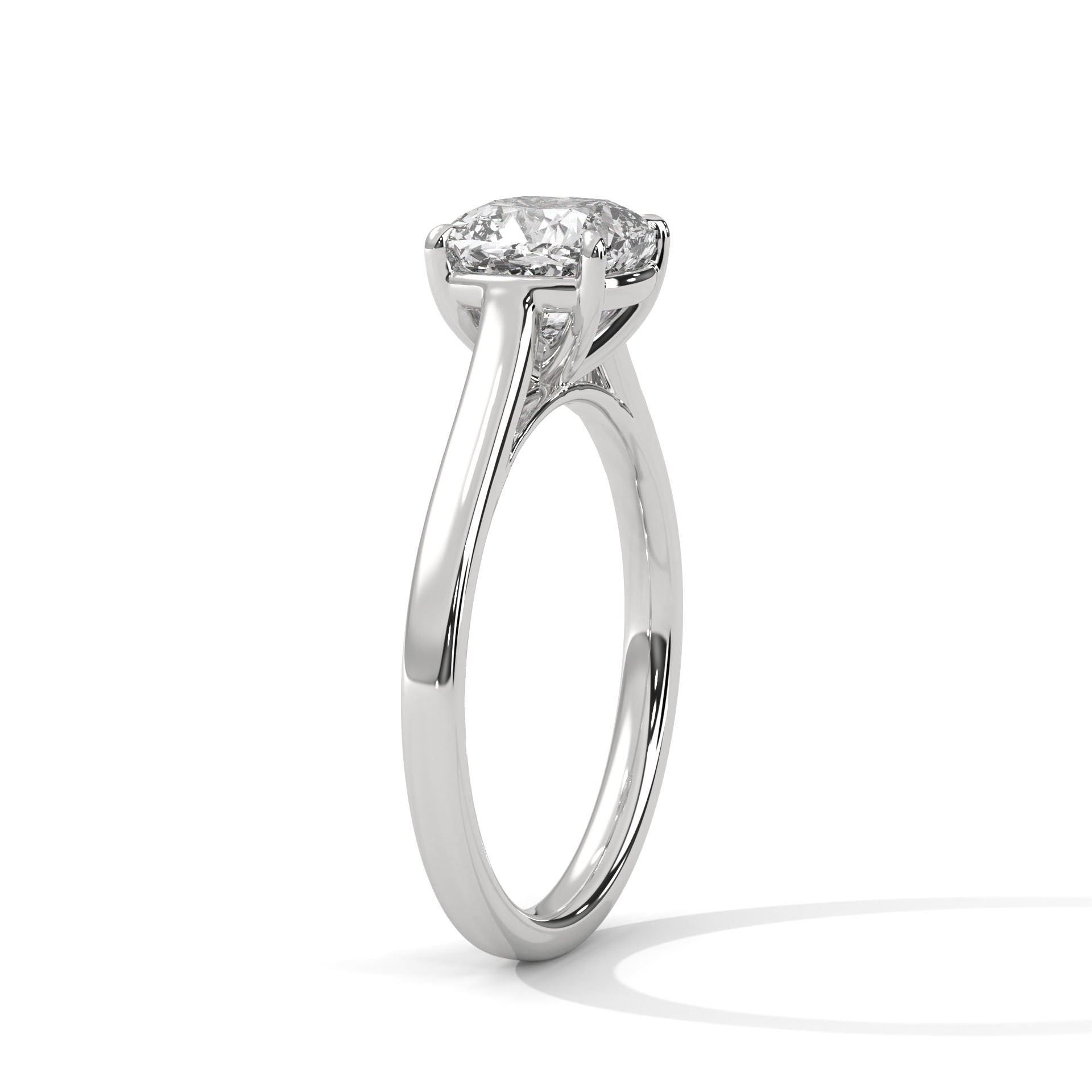 Pure Elegance 1 CT Cushion-Cut Lab Grown Diamond Solitaire Ring | E VS1