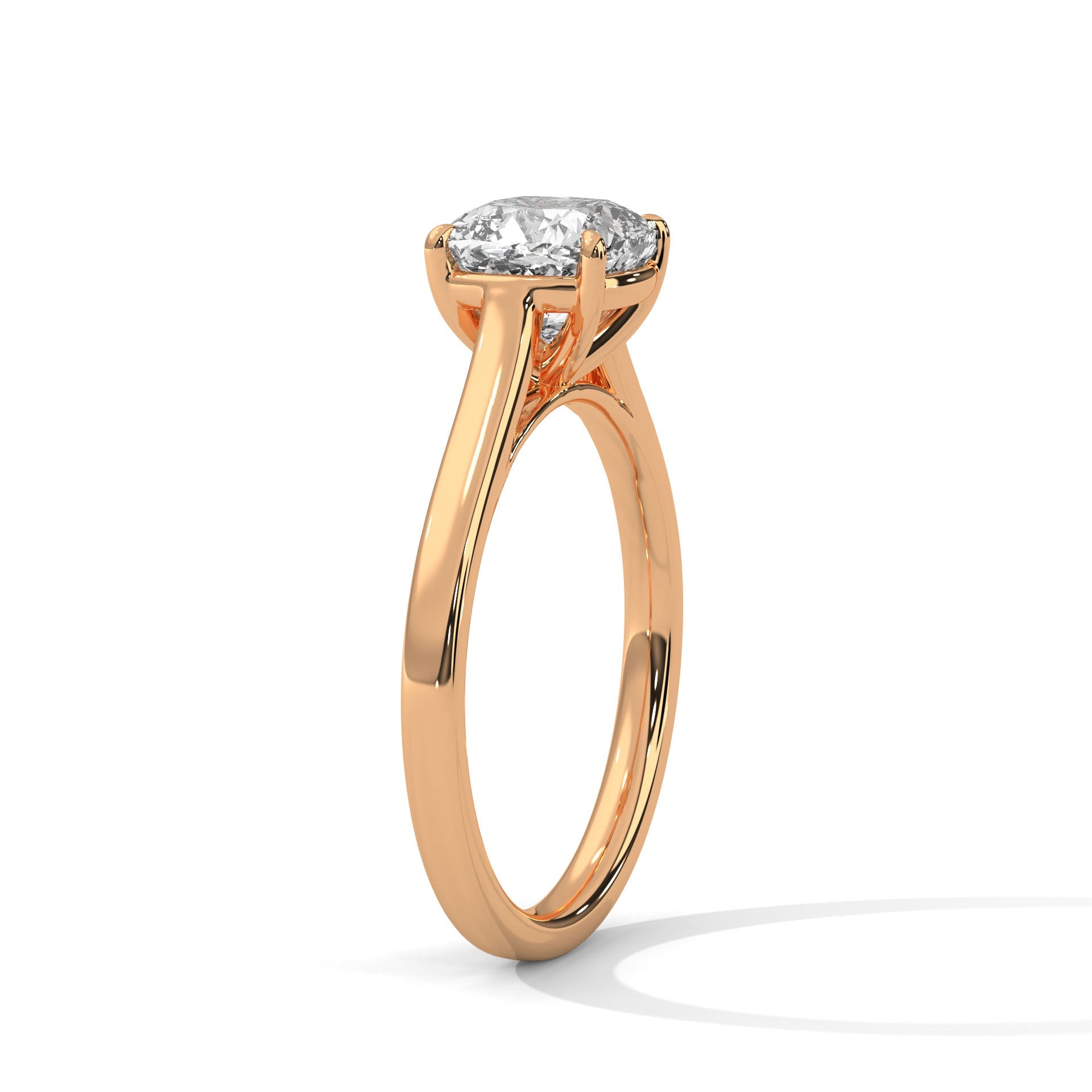 Pure Elegance 1 CT Cushion-Cut Lab Grown Diamond Solitaire Ring | E VS1