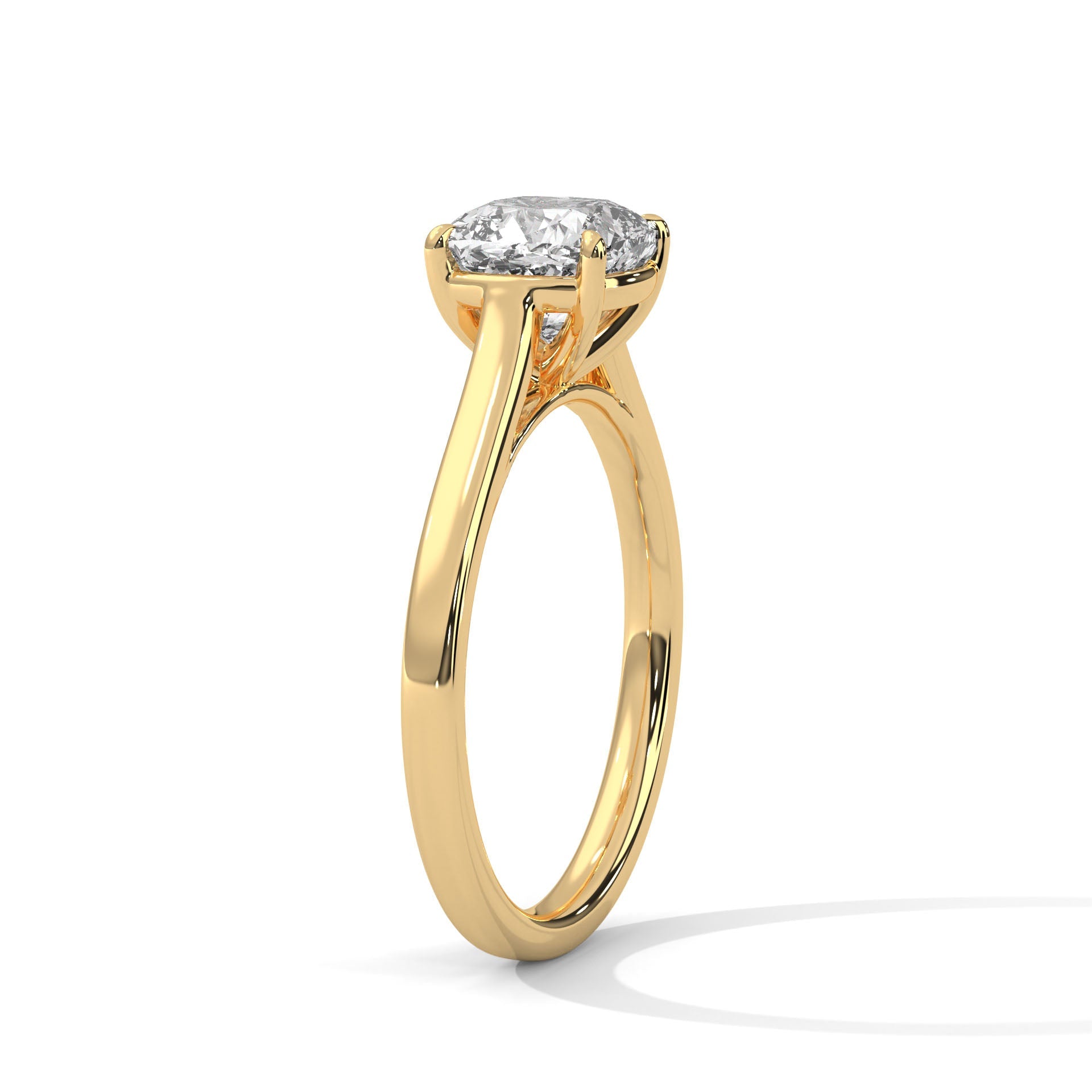 Pure Elegance 1 CT Cushion-Cut Lab Grown Diamond Solitaire Ring | E VS1