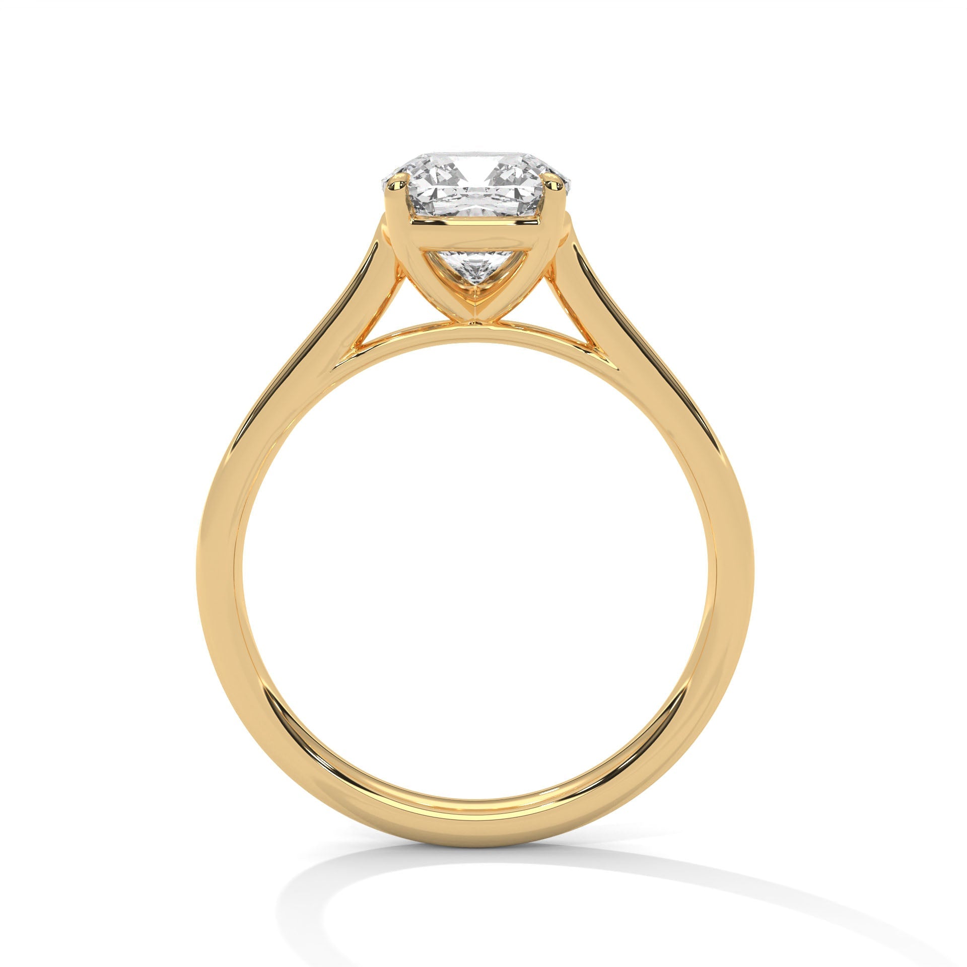 Pure Elegance 1 CT Cushion-Cut Lab Grown Diamond Solitaire Ring | E VS1