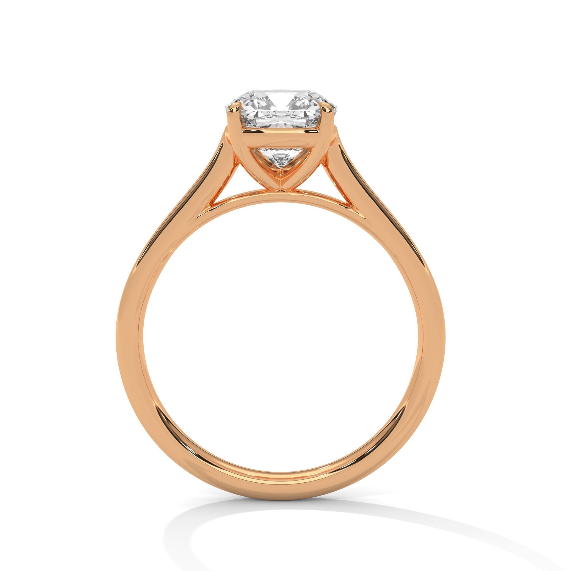 Pure Elegance 1 CT Cushion-Cut Lab Grown Diamond Solitaire Ring | E VS1