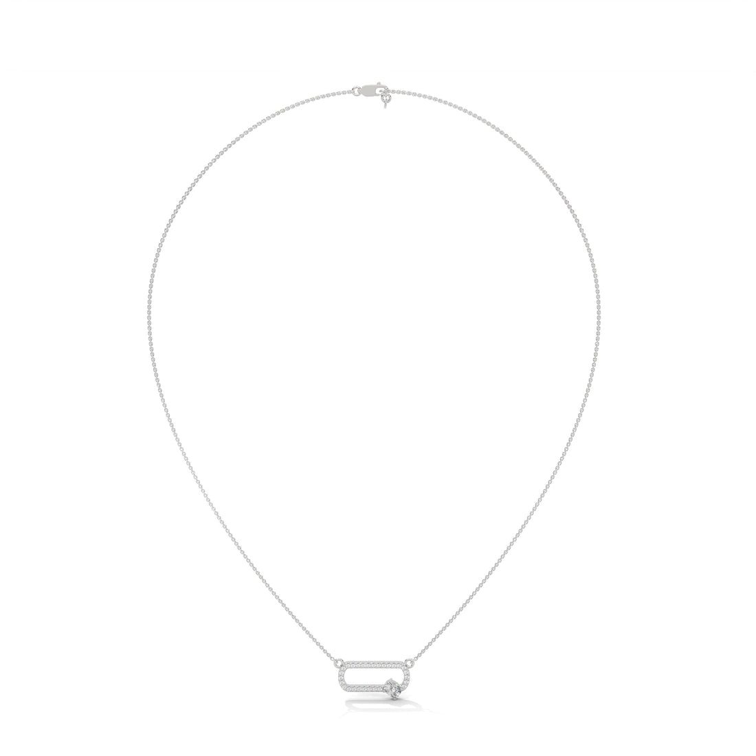 14K Gold Cushion-Cut Diamond Geometric Pendant Necklace | 0.57 CTW