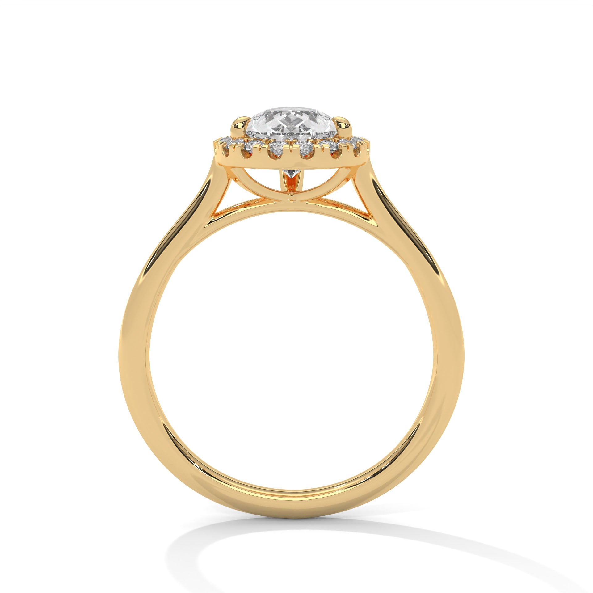 Lustrous Halo 1 CT Pear-Cut Lab Grown Diamond Ring | 1.19 CTW