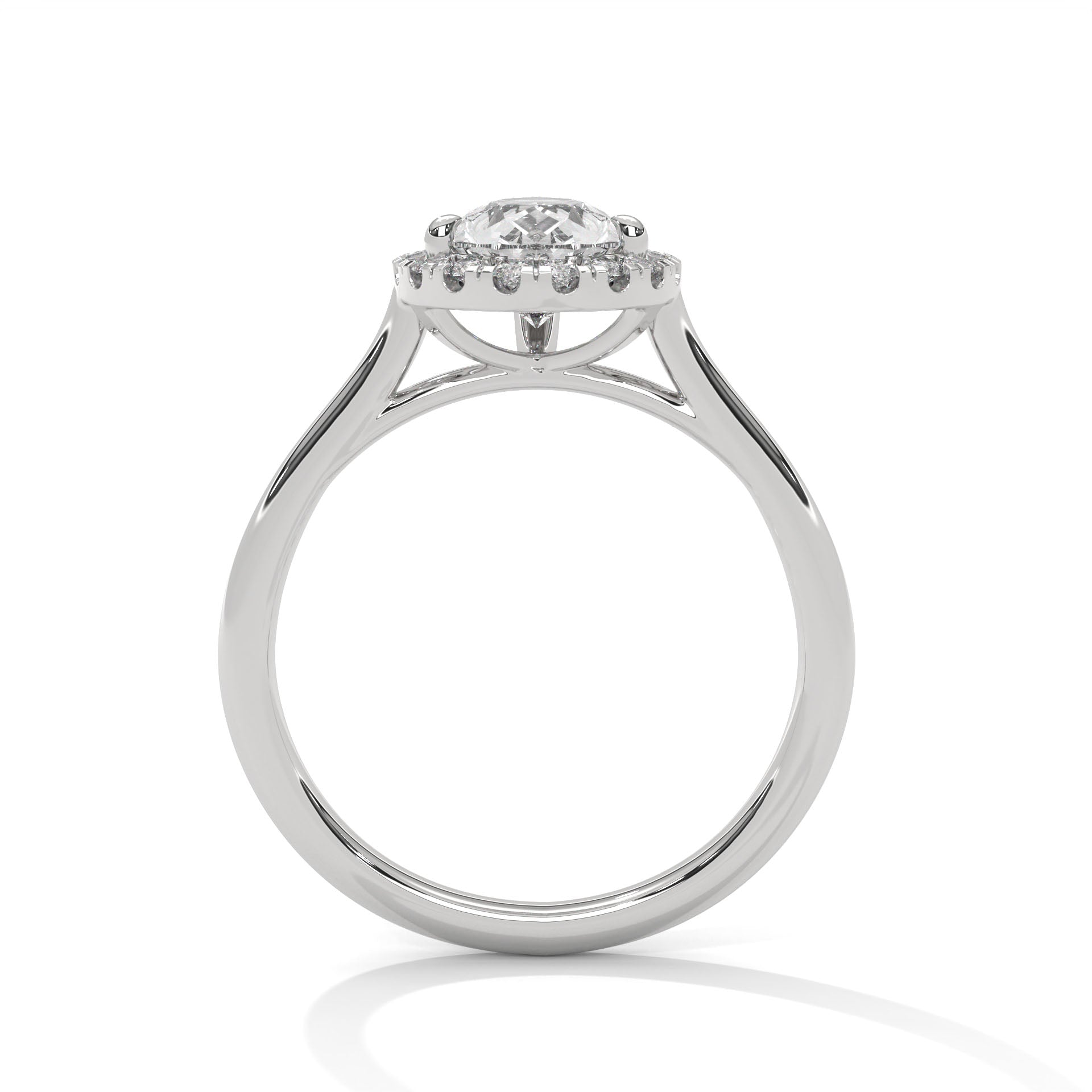 Royal Cascade 3 CT Pear-Cut Lab Grown Diamond Halo Ring | 3.15 CTW