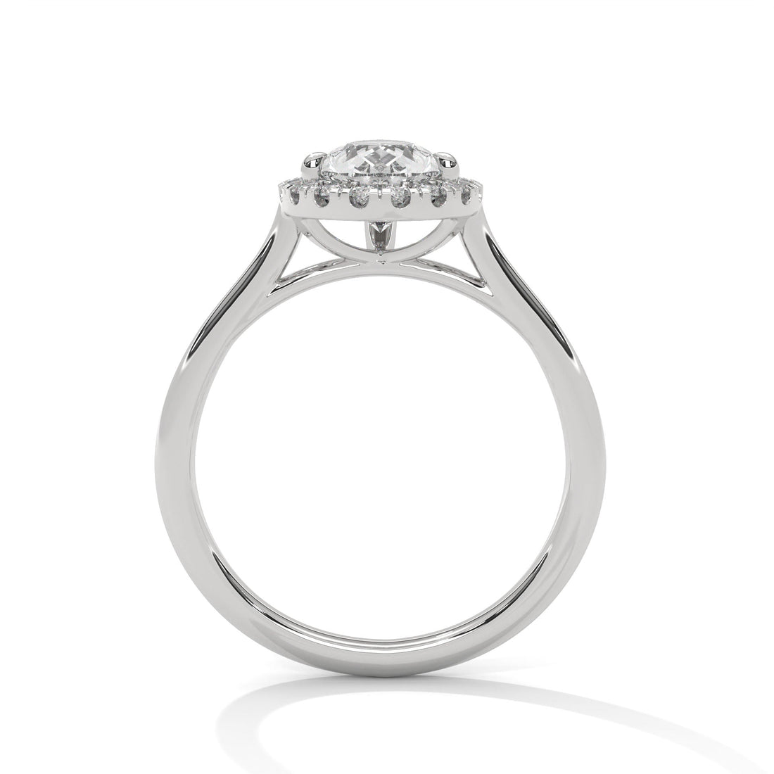 Royal Cascade 3 CT Pear-Cut Lab Grown Diamond Halo Ring | 3.15 CTW