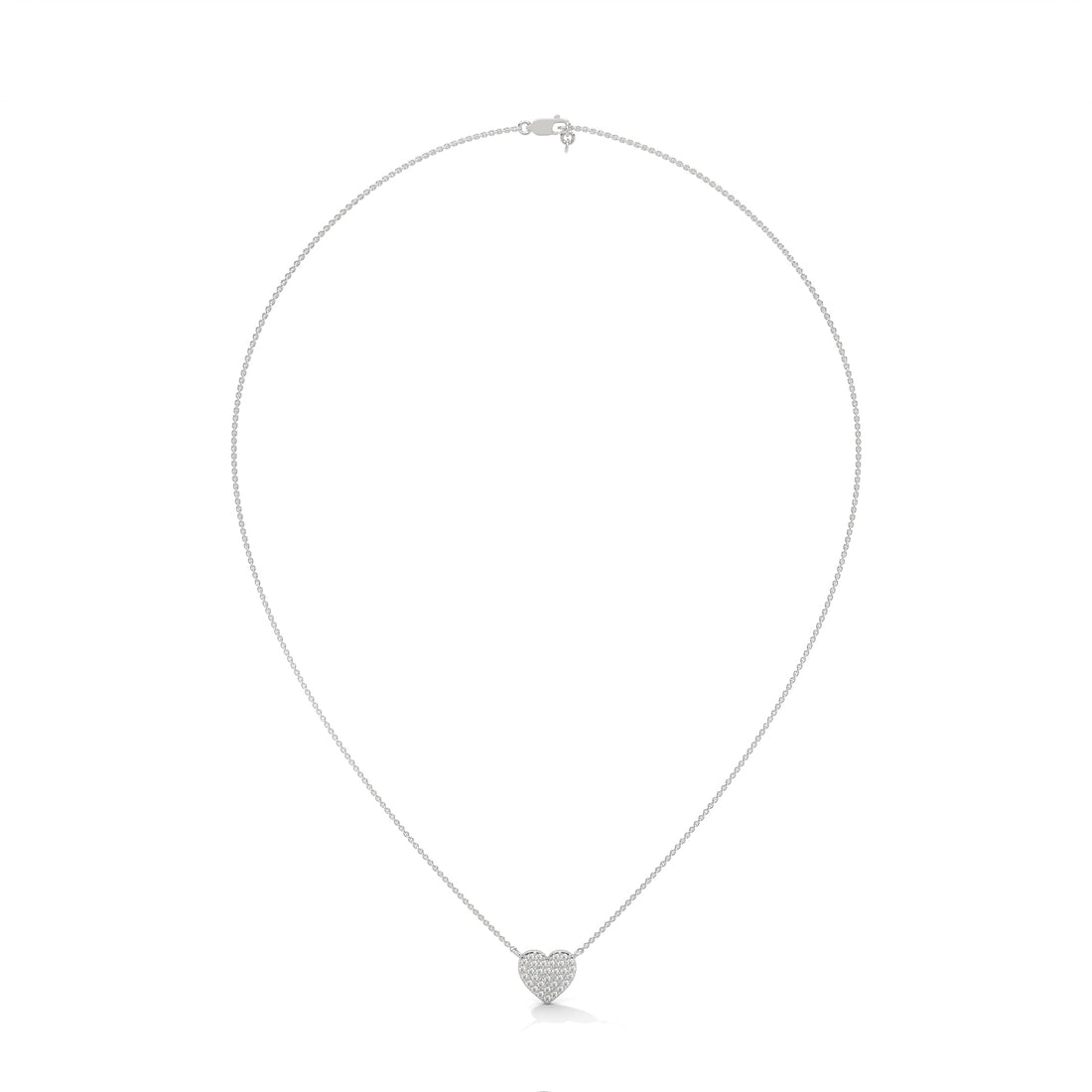 Eternal Love: 14K Gold Pavé Heart Diamond Pendant Necklace | 0.26 CTW