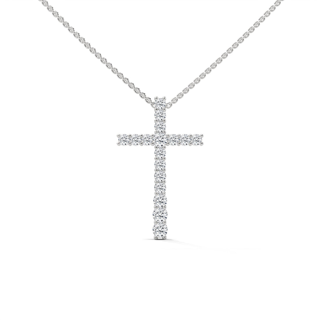Divine Radiance Diamond Cross Pendant – 14K Gold | 0.48 CTW