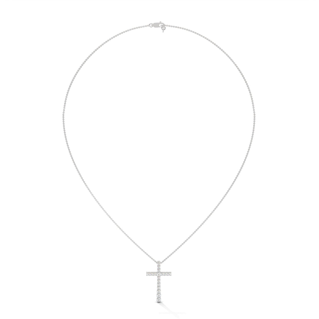Divine Radiance Diamond Cross Pendant – 14K Gold | 0.48 CTW