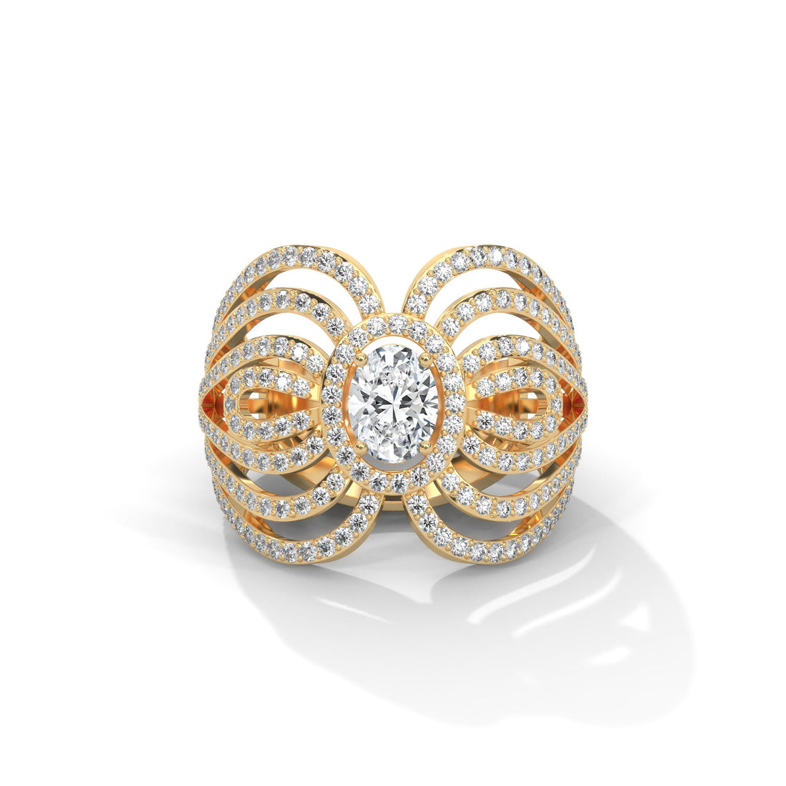 Aurelia 1.74 CTW Oval & Round Lab-Grown Diamond Ring