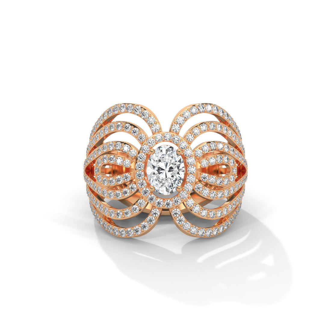 Aurelia 1.74 CTW Oval & Round Lab-Grown Diamond Ring