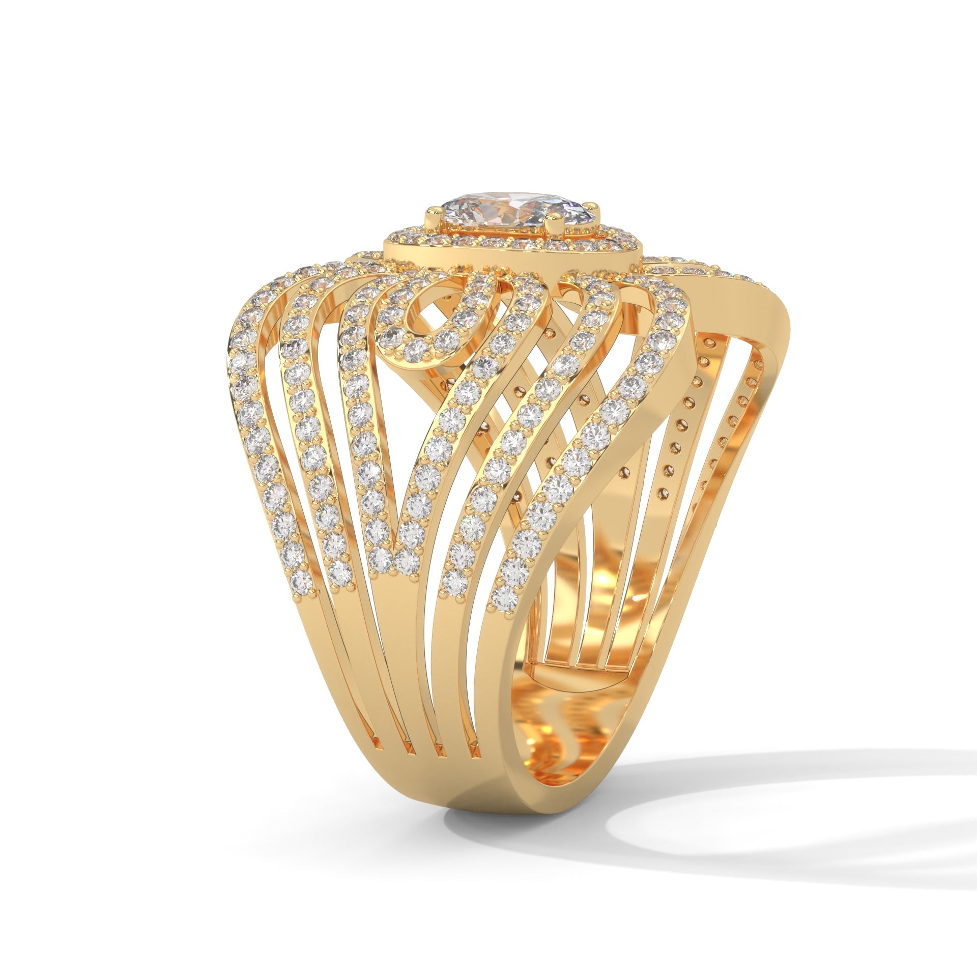 Aurelia 1.74 CTW Oval & Round Lab-Grown Diamond Ring