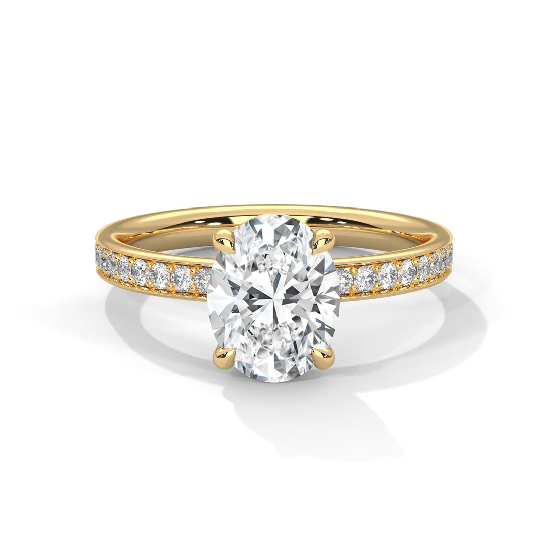 Radiance 2.46 CTW Oval-Cut Diamond Pavé Ring | E VS1
