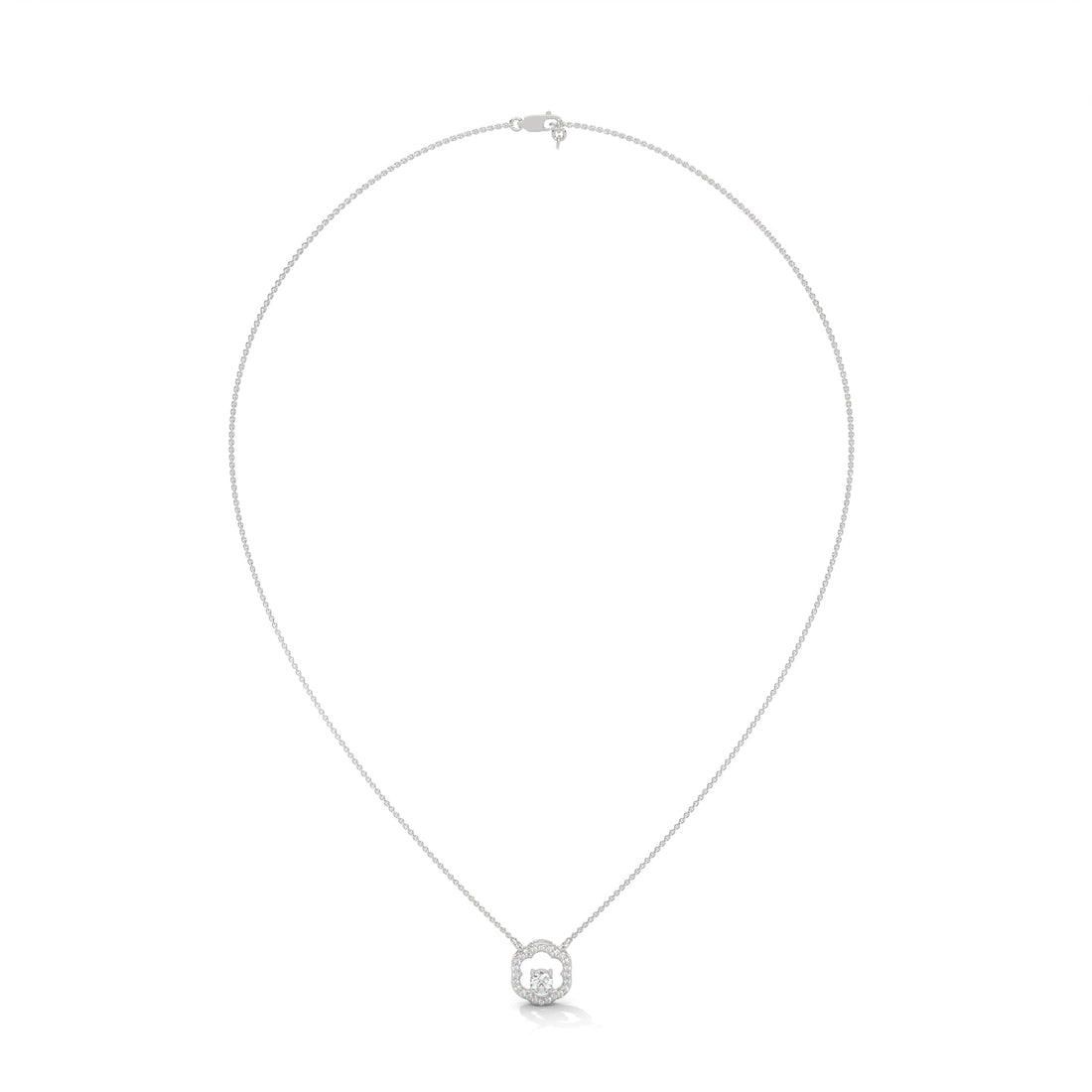 Floral Bloom: 14K Gold Round-Cut Diamond Flower Pendant Necklace | 0.32 CTW