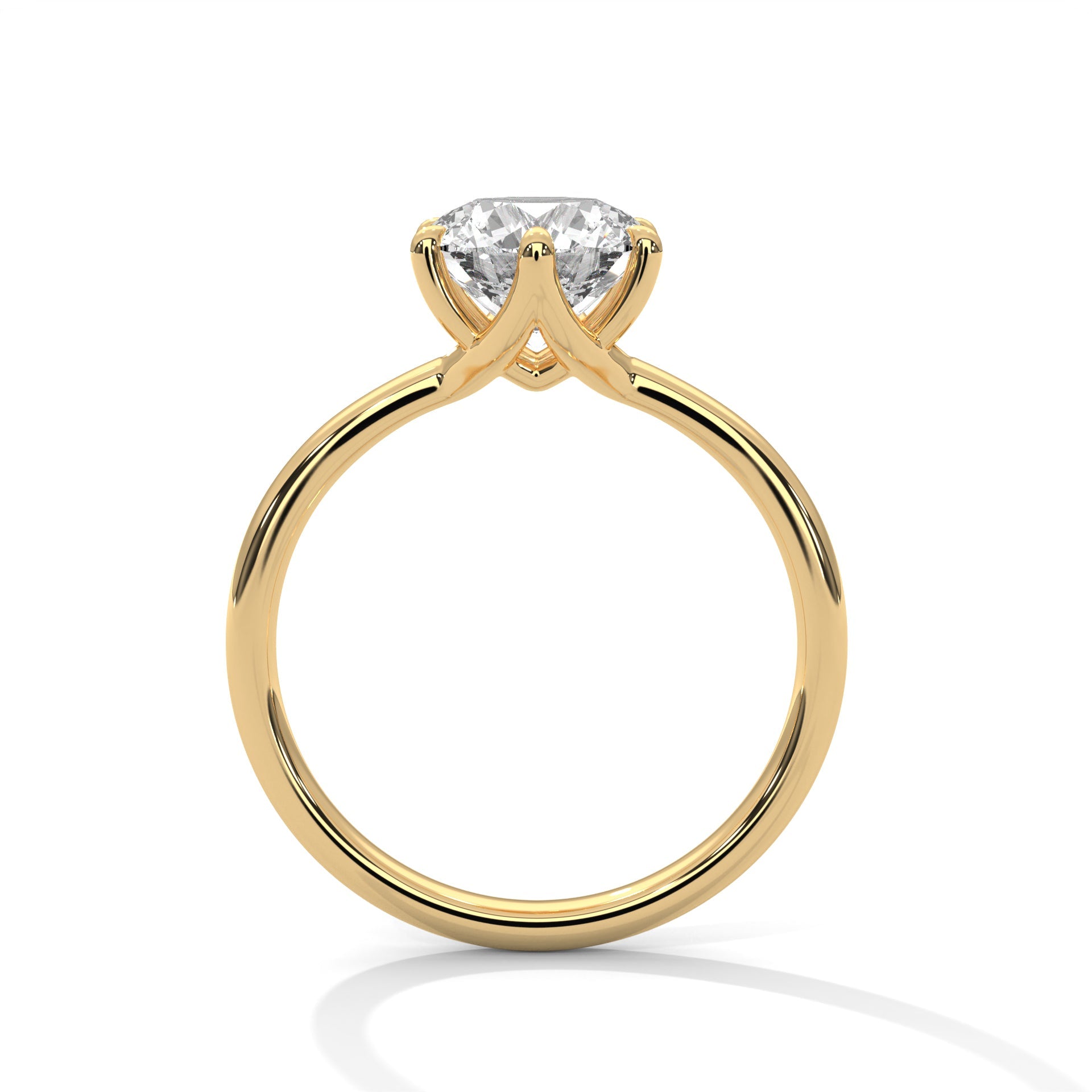 Eternal Classic 2 CT Round Diamond Solitaire Ring | 14K & 18K Gold
