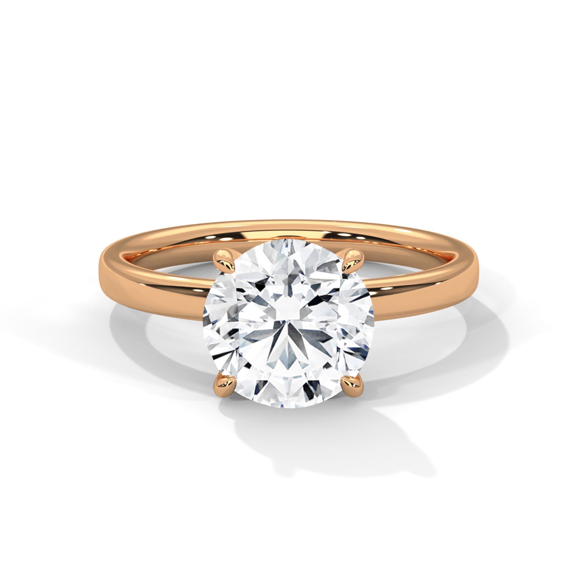 Classic Elegance 2 CT Round-Cut Diamond Solitaire Ring | 14K & 18K Gold