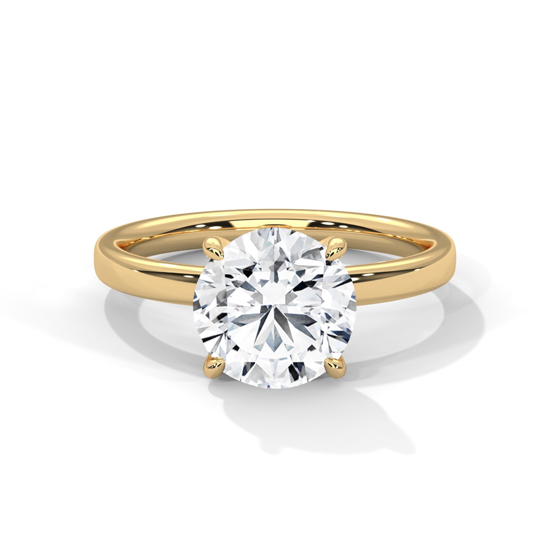 Classic Elegance 2 CT Round-Cut Diamond Solitaire Ring | 14K & 18K Gold