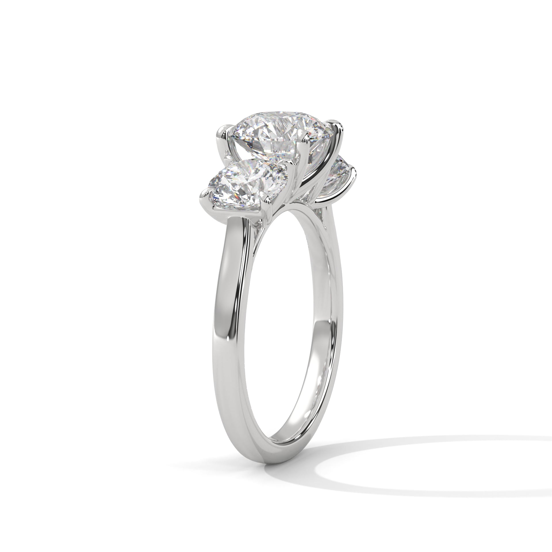 Timeless Three-Stone 3.68 CTW Round Diamond Ring | E VSS1