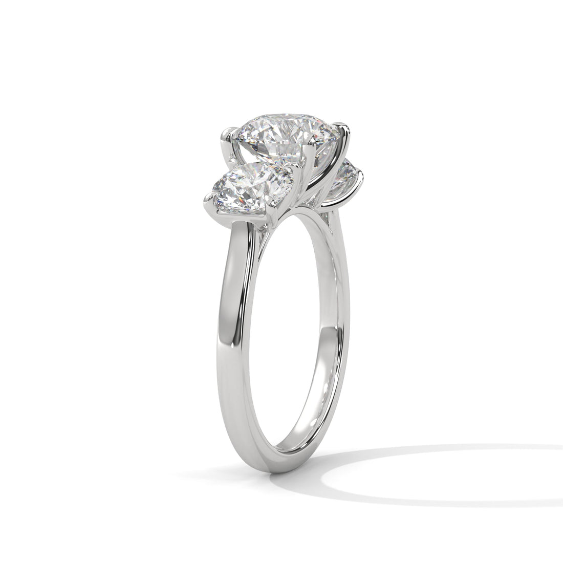 Timeless Three-Stone 3.68 CTW Round Diamond Ring | E VSS1