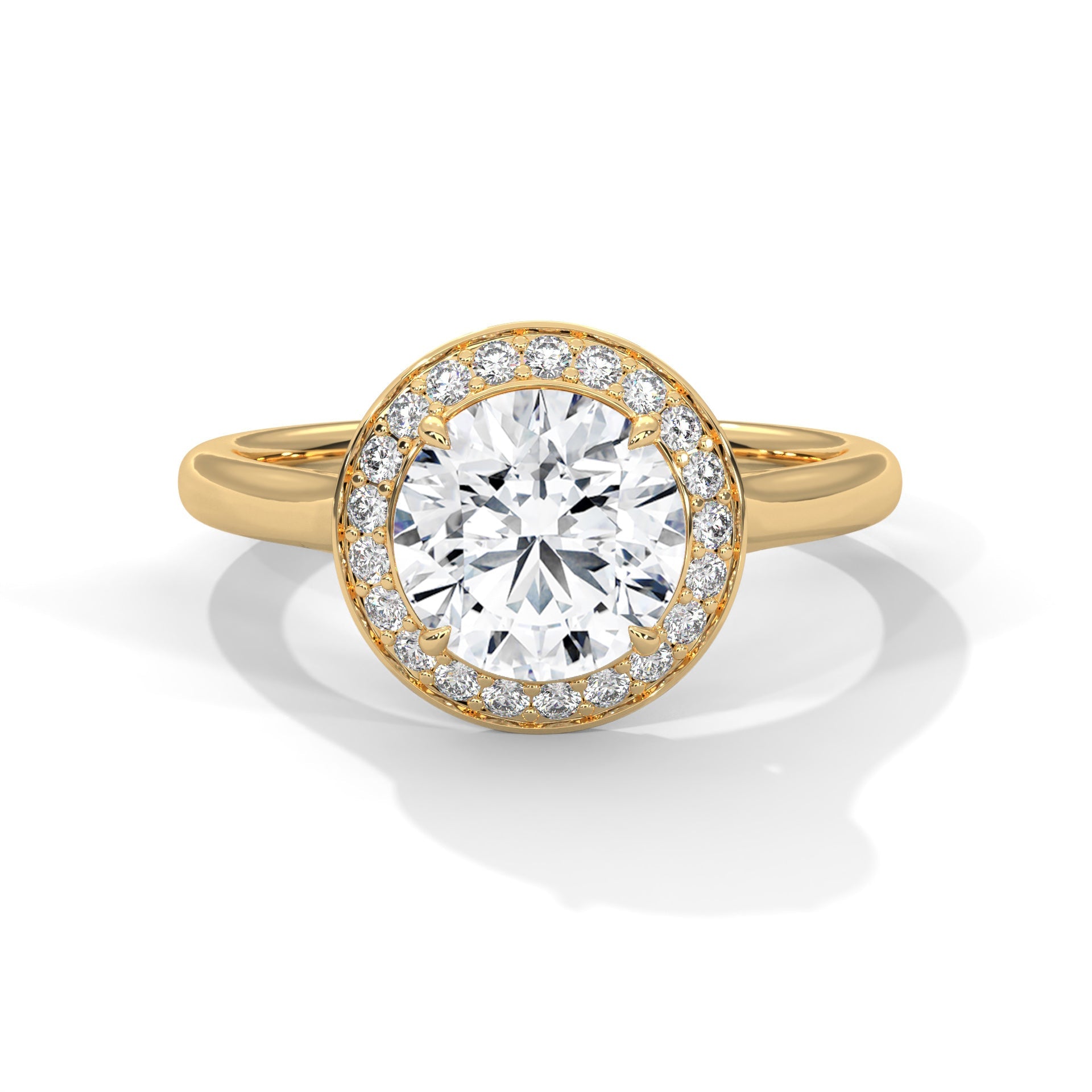 Aura 1.5CT Round Lab-Grown Diamond Engagement Ring | 1.71 CTW