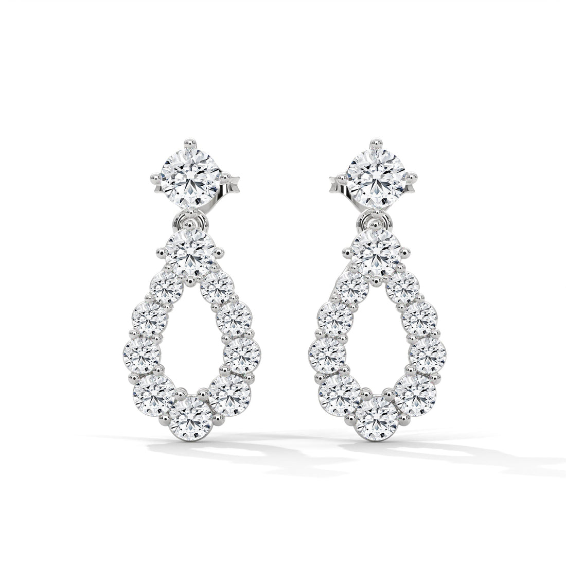 Teardrop Diamond Dangle Earrings | 0.85 CTW | 14K-18K Gold