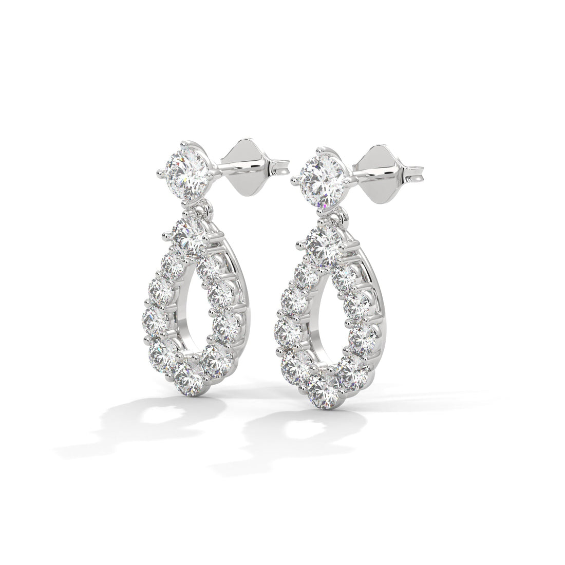 Teardrop Diamond Dangle Earrings | 0.85 CTW | 14K-18K Gold