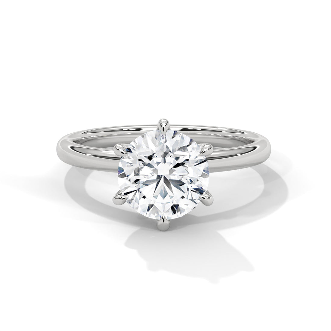 Eternal Elegance 2 CT Round Cut Diamond Solitaire Ring | 14K & 18K Gold