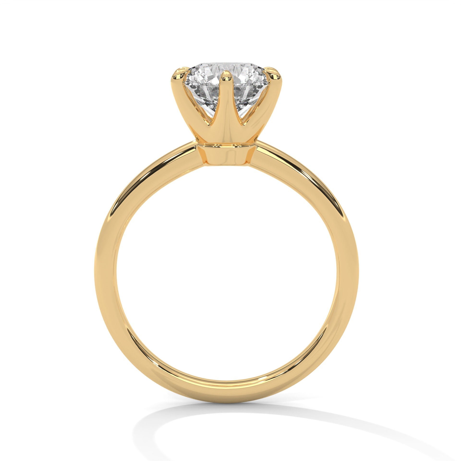 Eternal Elegance 2 CT Round Cut Diamond Solitaire Ring | 14K & 18K Gold
