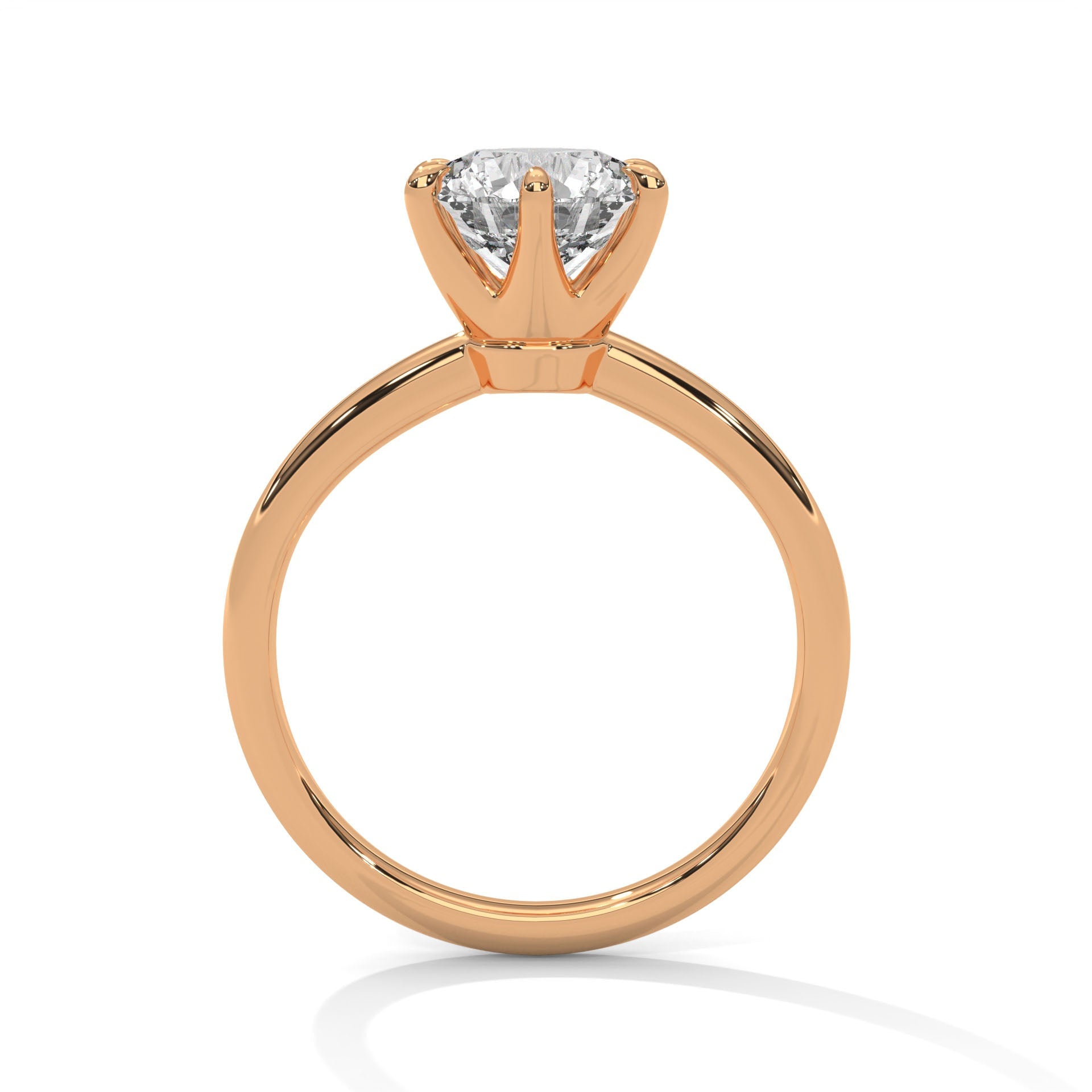 Eternal Elegance 2 CT Round Cut Diamond Solitaire Ring | 14K & 18K Gold