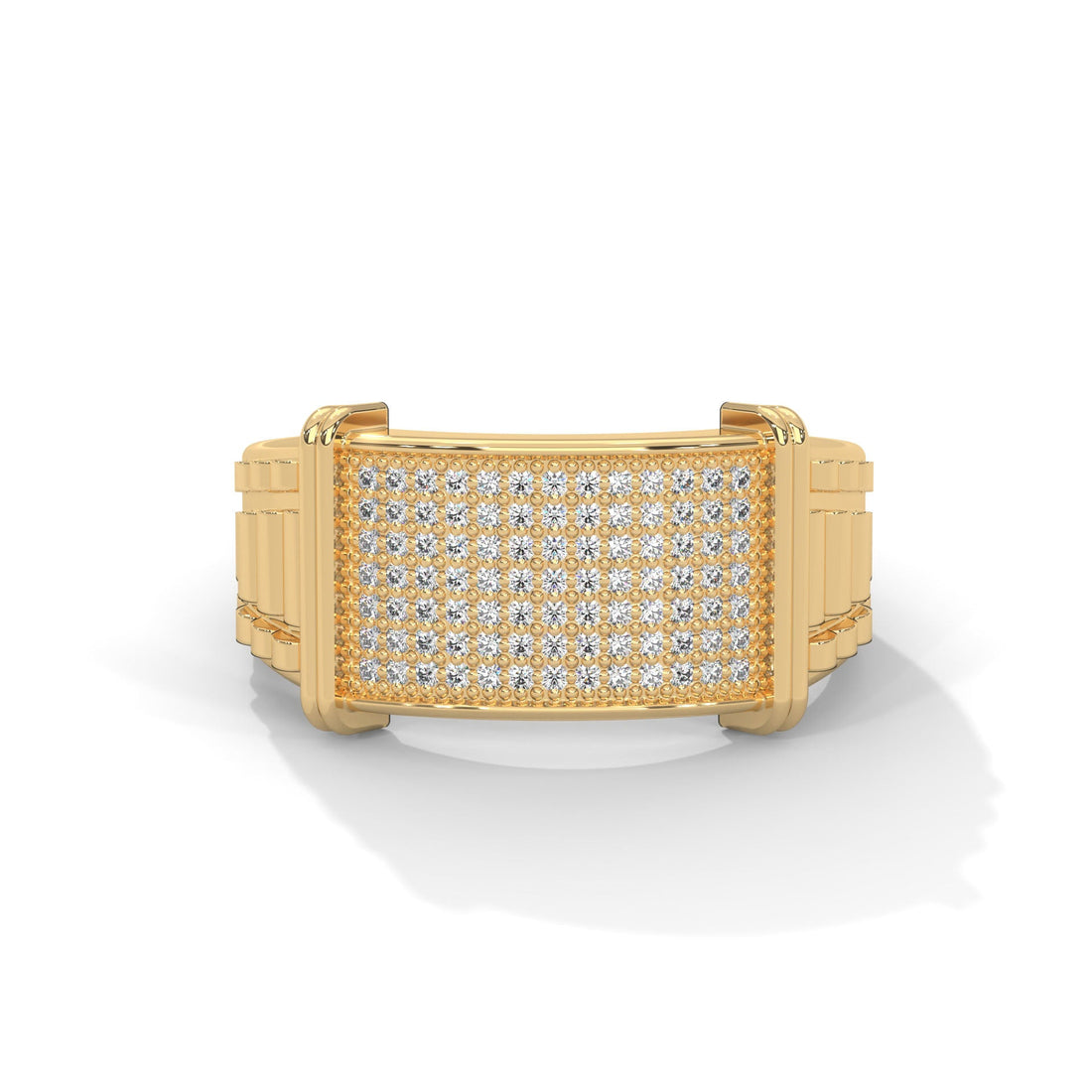 Dominus 0.46 CTW Round Lab-Grown Diamond Rectangular Men's Ring