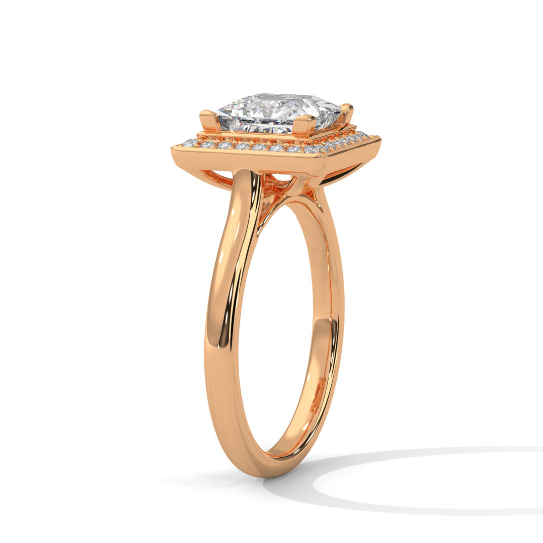 Majestic 2.18 CTW Princess Cut Diamond Halo Ring | E VS1